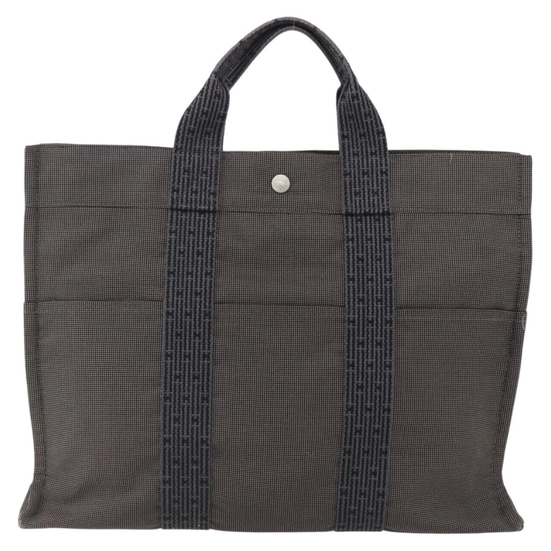 Fourre-tout Herline gray canvas tote bag by Hermes (1 of 18)
