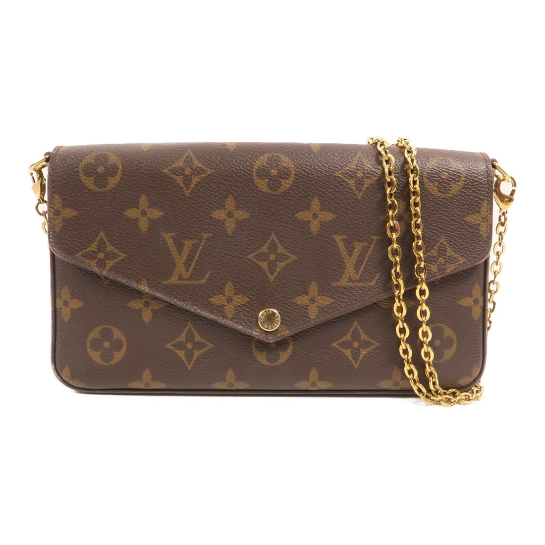 Louis Vuitton Pochette Felicie Monogram Canvas Chain Shoulder Bag Brown M61276 (1 of 16)