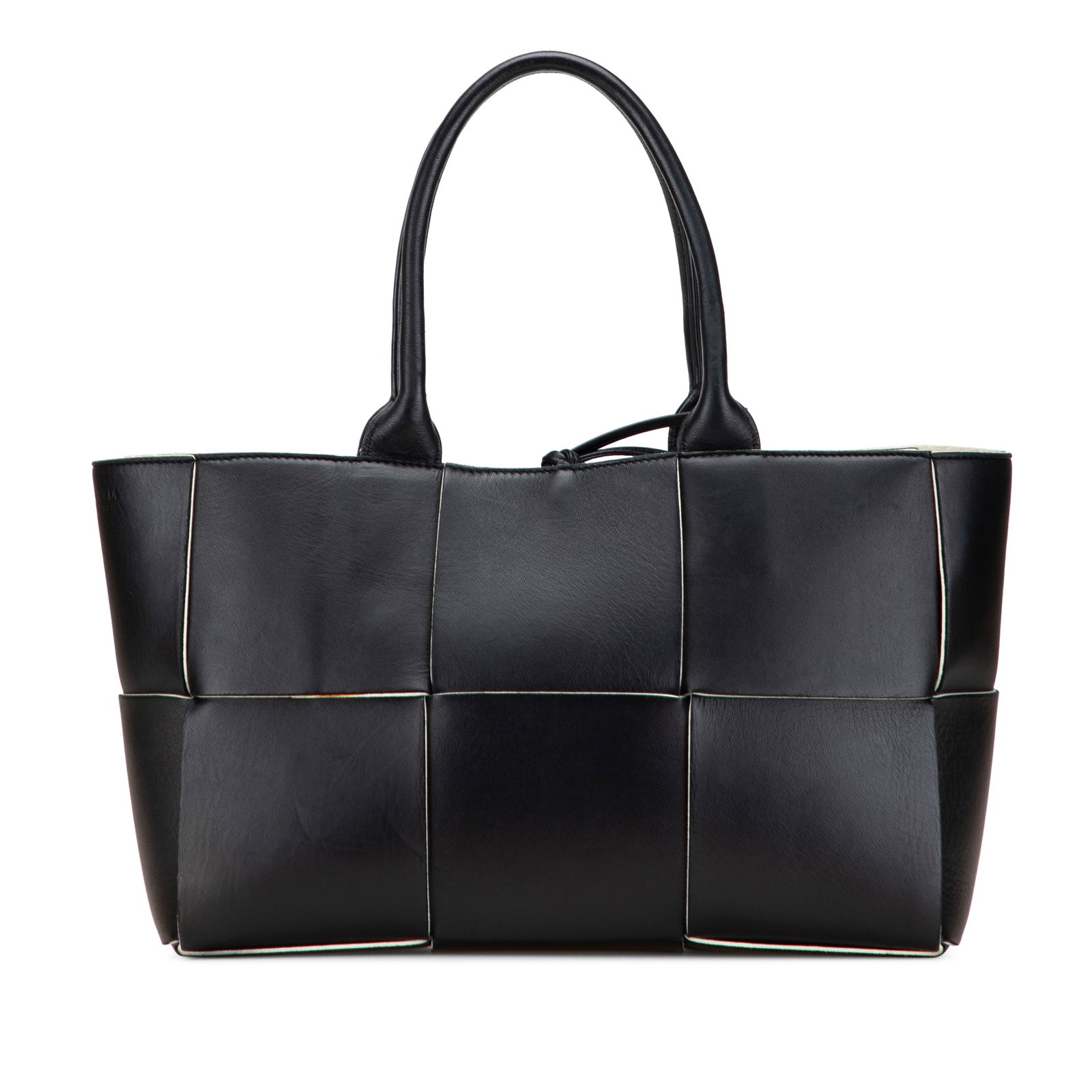 Bottega Veneta Small Nappa Maxi Intrecciato Arco Tote Black Leather Bag (1 of 11)
