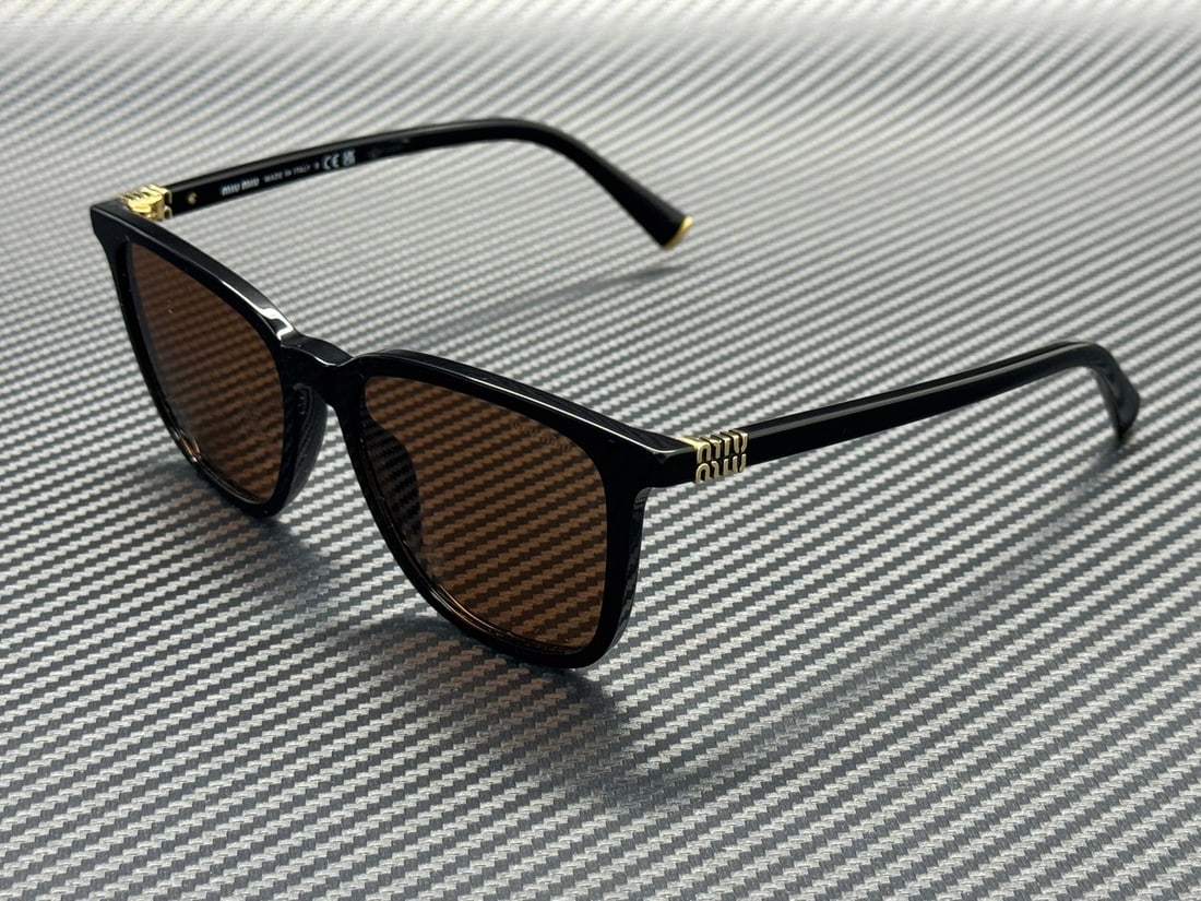 Miu Miu MU B03S 16K90Q Women's Black Brown 53mm Designer Sunglasses (1 of 5)
