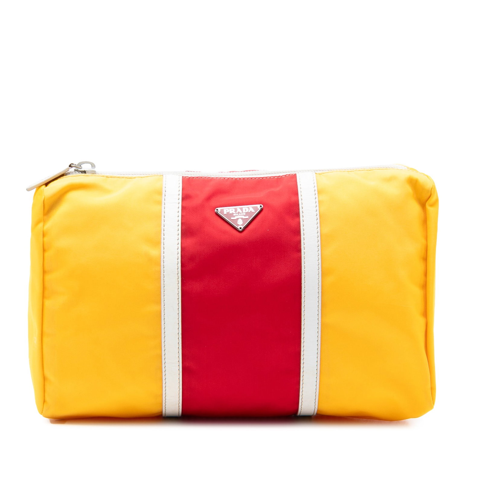 Prada Tessuto Nylon Multicolor Zip Pouch Bag Italy (1 of 6)