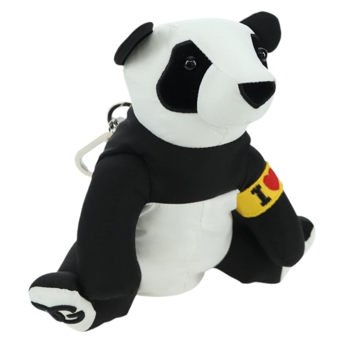 Dolce&Gabbana Jujutsu Kaisen Eco Panda Black Nylon Handbag with Leopard Print: Dolce&Gabbana Jujutsu Kaisen Eco Panda Black Nylon Handbag with Leopard Print This Dolce & Gabbana x Jujutsu Kaisen collaboration handbag features a striking leopard pattern in black and white. Crafte