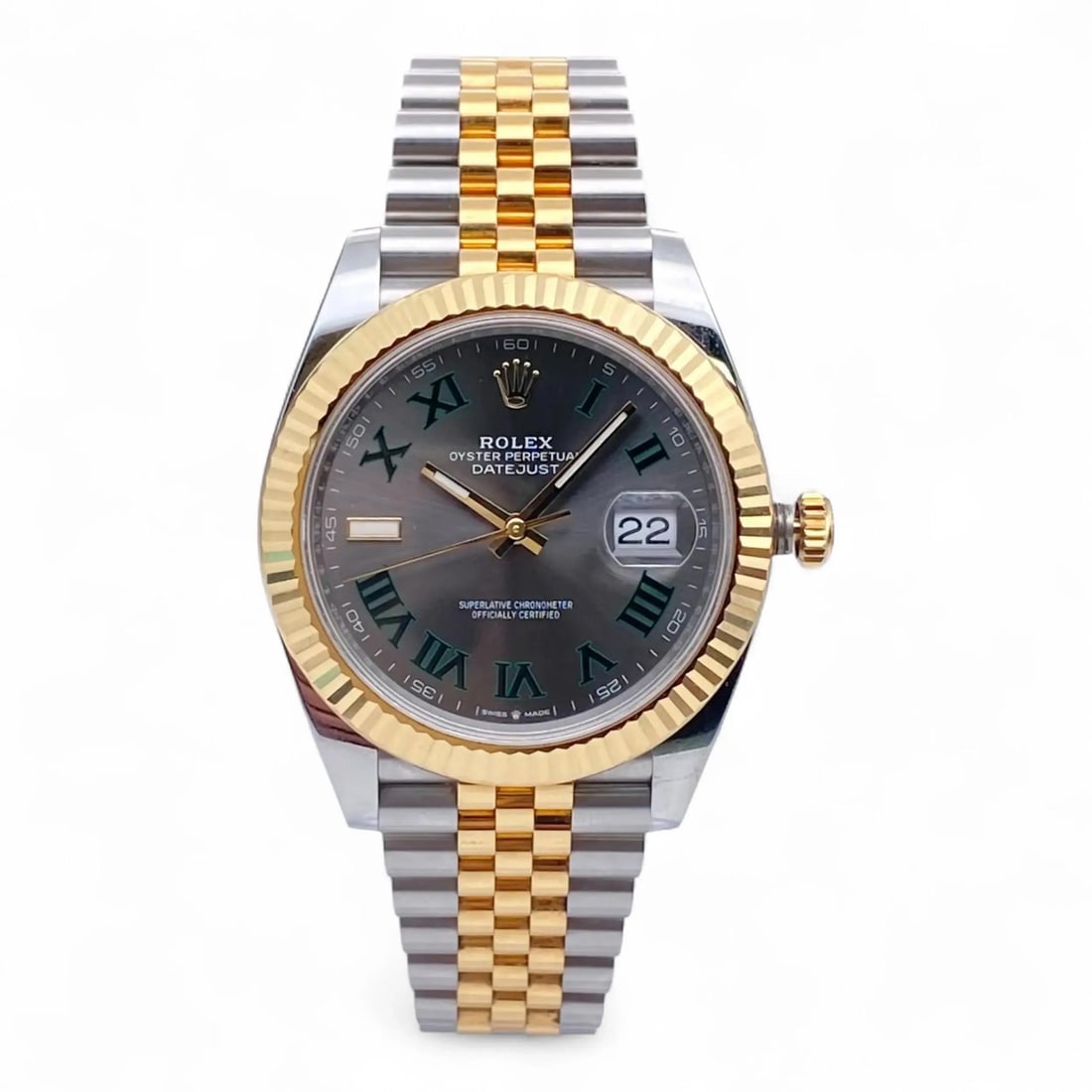 Rolex Datejust 126333 Wimbledon Dial Men's Automatic Watch 41mm Two Tone (1 of 5)