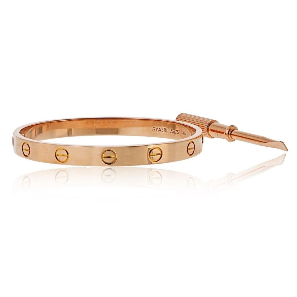 Cartier Love Bracelet 18K Rose Gold Size 16 with Box and Papers (1 of 5)