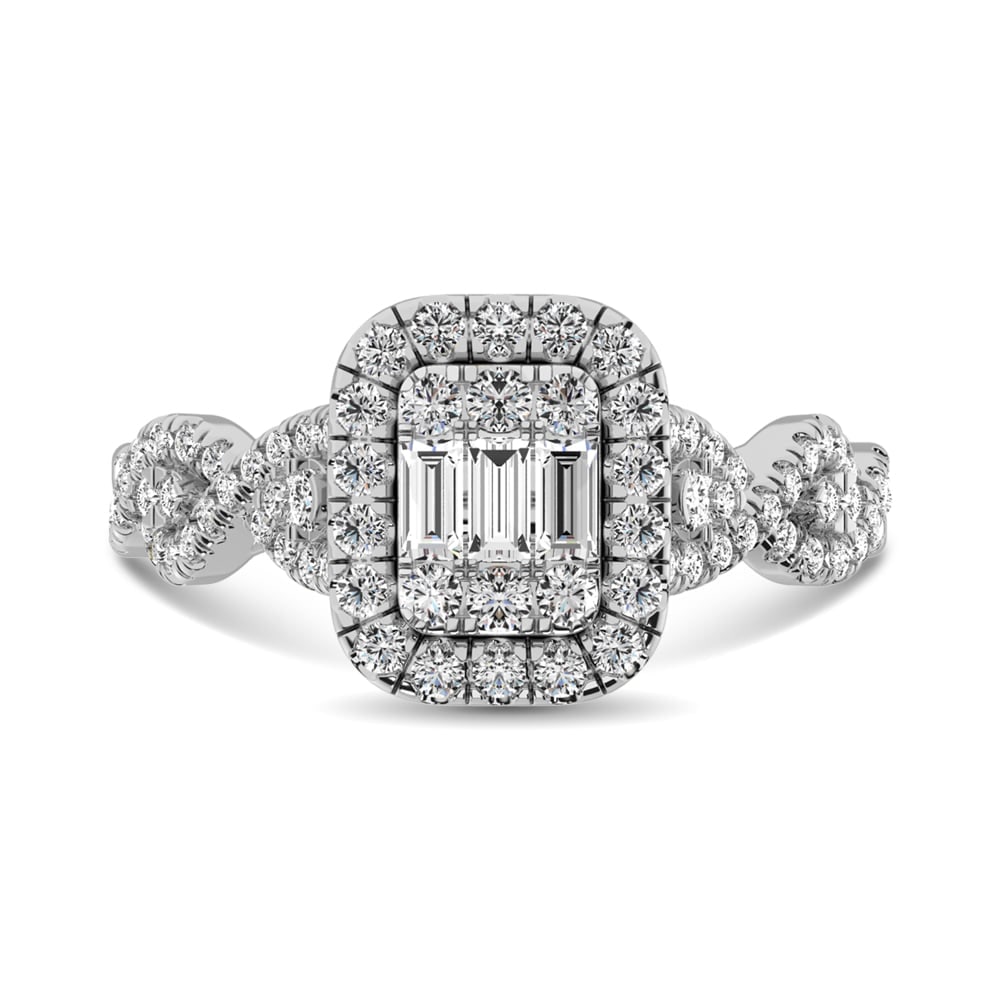 Diamond 1 Ct.Tw. Engagement Ring in 14K White Gold: Diamond 1 Ct.Tw. Engagement Ring in 14K White Gold 14k White Gold Stone Color: G-h Stone Clarity: I1 Each ring is presented in standard size 6.5. Complimentary resizing is available between sizes 510