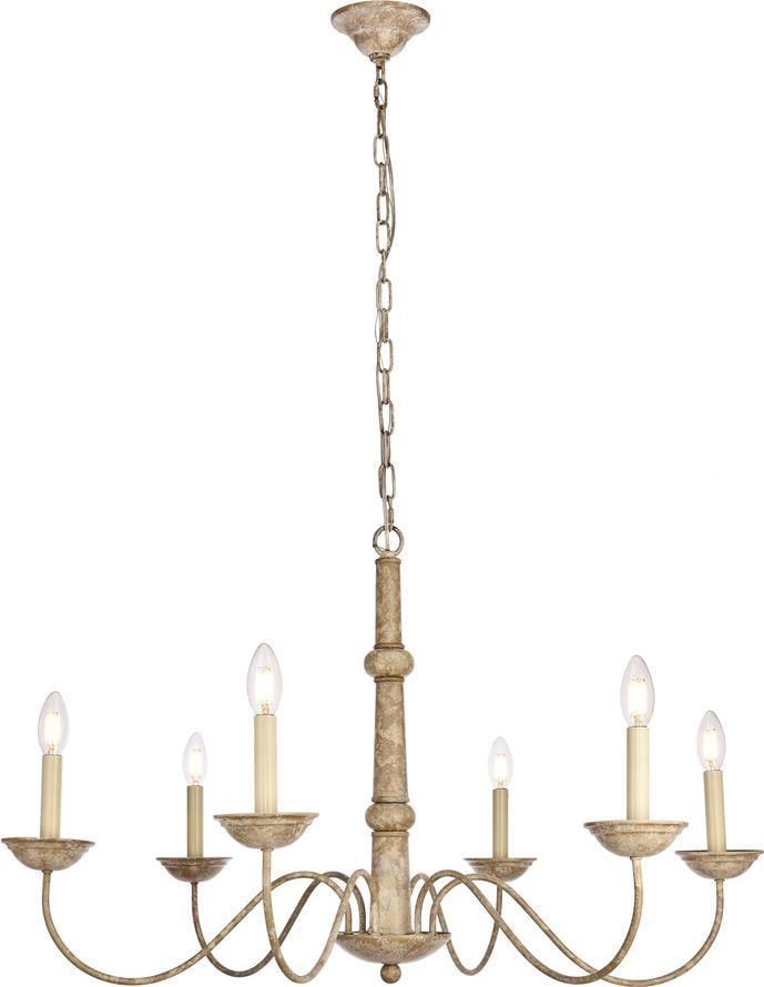 Elegant Lighting Merritt Chandelier Antique Style UL-Listed (1 of 1)