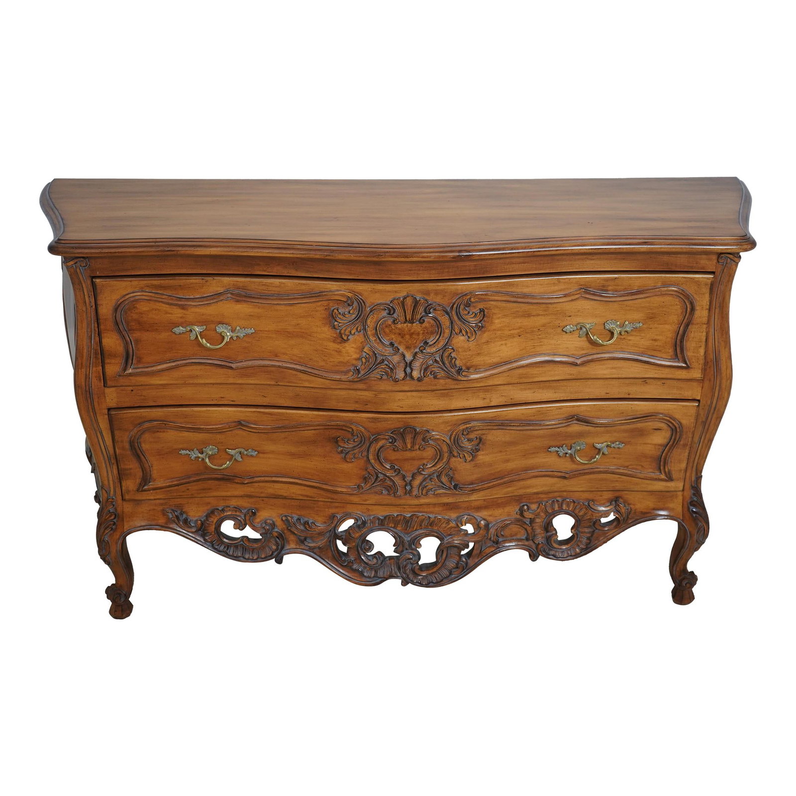 Italian Style 2 Drawer Carved Commode Chest Wood Furniture (1 of 10)
