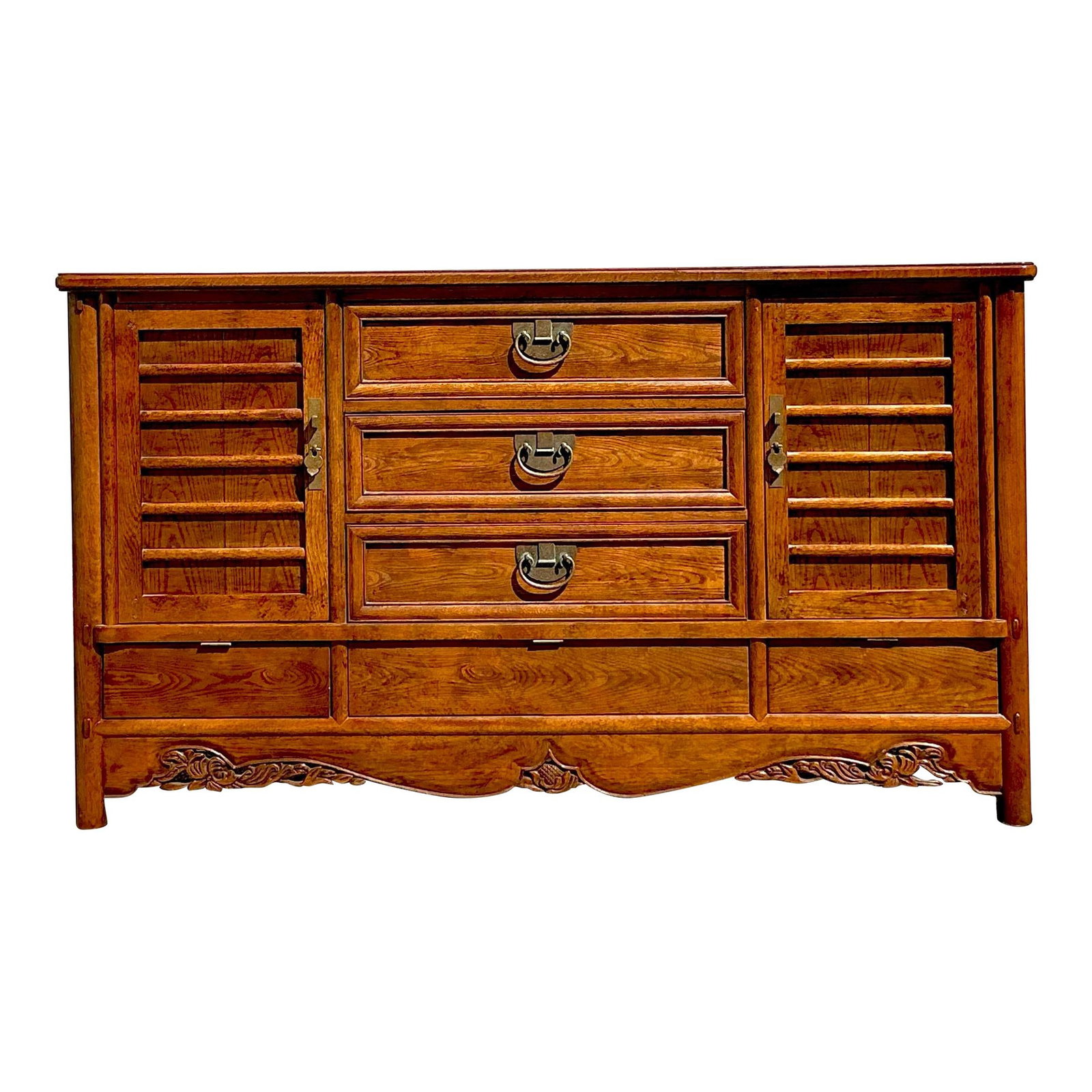 Vintage Boho Hickory White Credenza with Ample Storage (1 of 10)