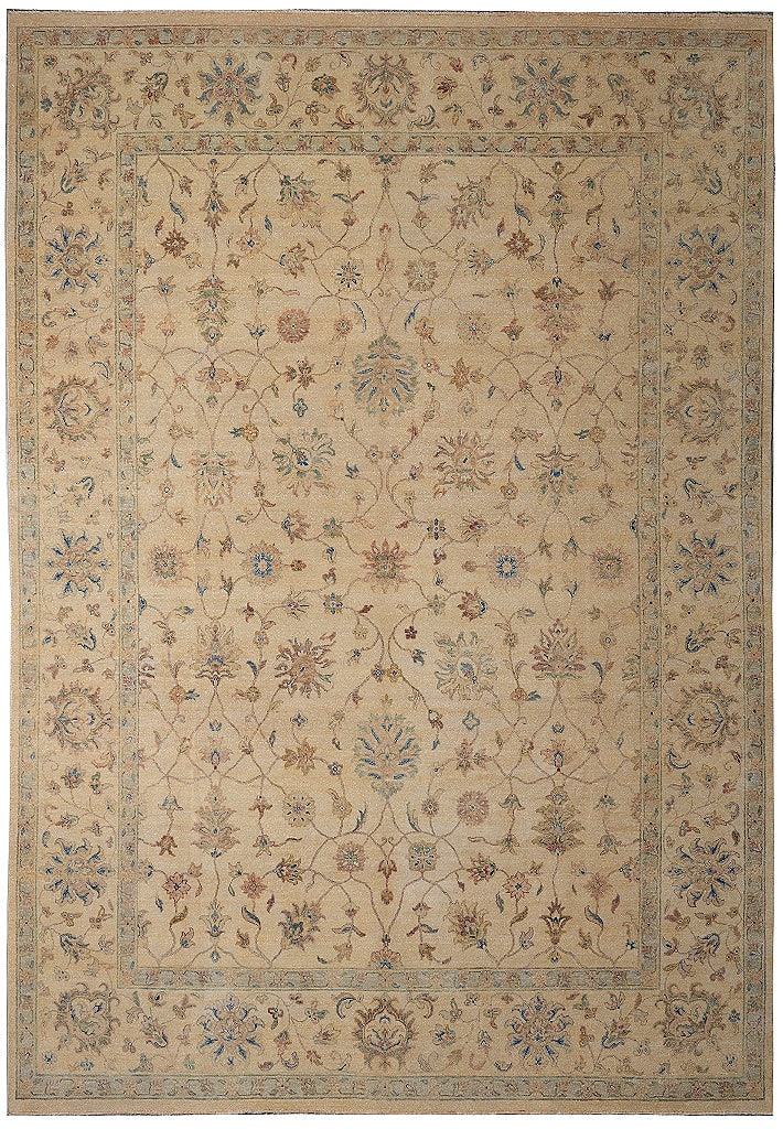 Chobi Ziglar Handmade Wool Rug 9 x 12 Natural Transitional Pakistan: Chobi Ziglar Handmade Wool Rug 9 x 12 Natural Transitional Pakistan Free continental US Shipping This handmade Chobi Ziglar rug is crafted from natural wool and features a transitional design with sub