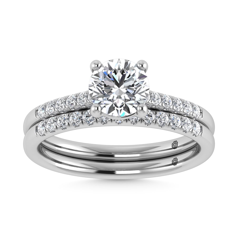 10K White Gold Lab Grown Diamond 1 1/4 Ct.Tw. Classic Bridal Ring: 10K White Gold Lab Grown Diamond 1 1/4 Ct.Tw. Classic Bridal Ring 10k White Gold Stone Color: D-f Stone Clarity: Vs Each ring is presented in standard size 6.5. Complimentary resizing is available bet