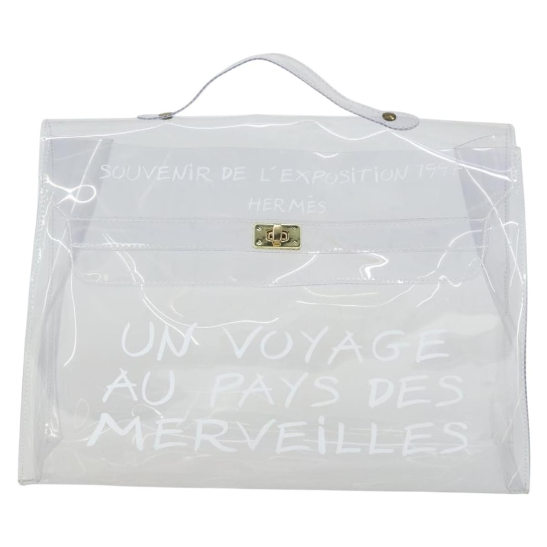 Hermes Kelly Clear Vinyl Plastic 40cm Handbag France (1 of 18)