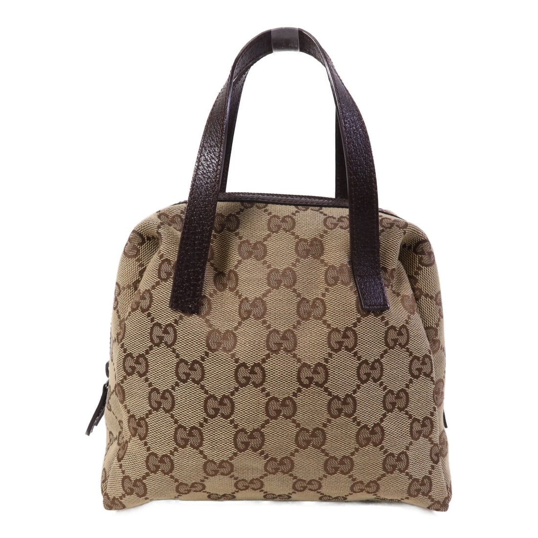 Brown GG Canvas 124542 Handbag by Gucci Italy: Brown GG Canvas 124542 Handbag by Gucci Italy This Gucci handbag features the signature GG canvas in brown and is designed for women. Crafted in Italy, it offers a sophisticated look with a compact pr