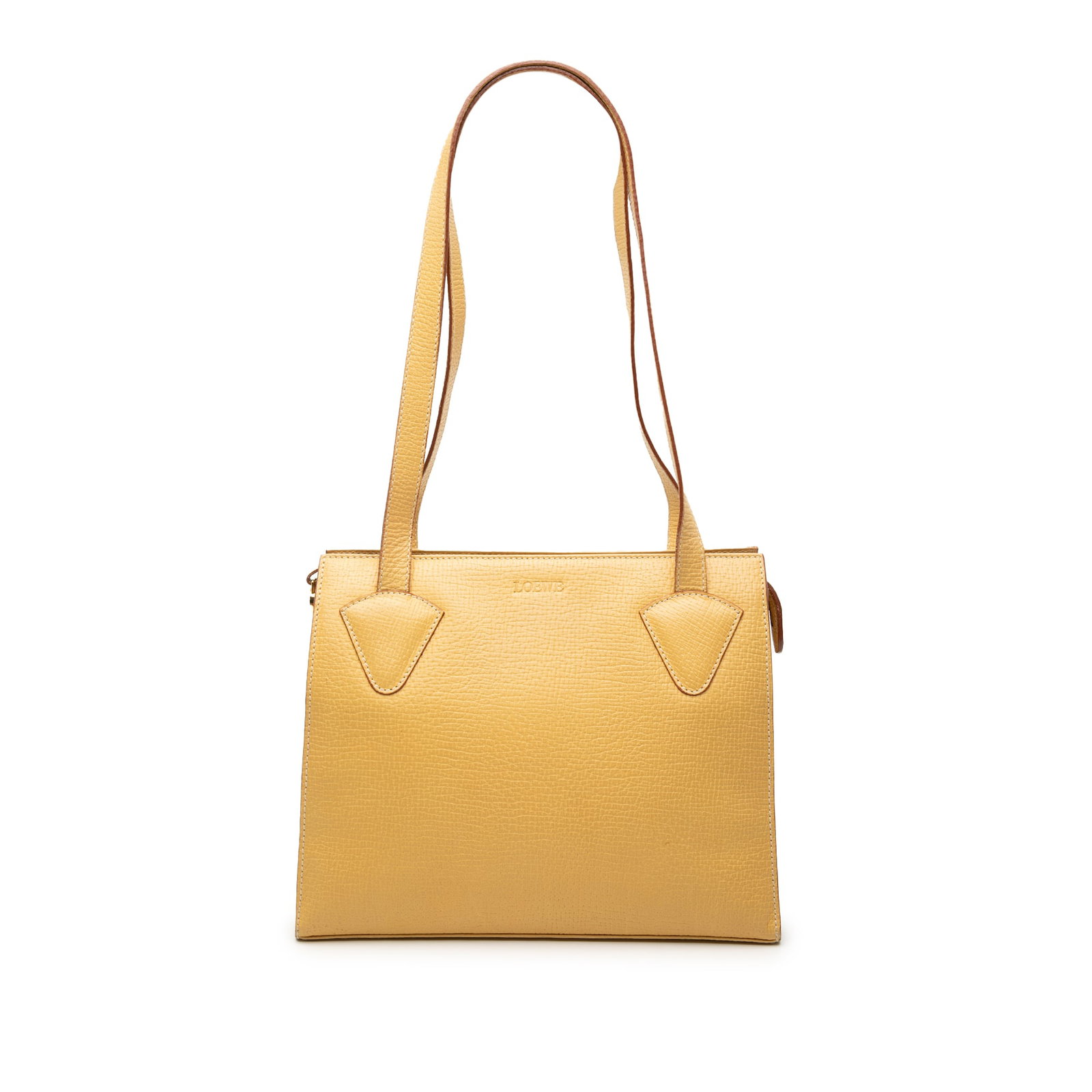 Yellow Leather Tote Bag by LOEWE with Top Zip and Interior Pockets (1 of 7)