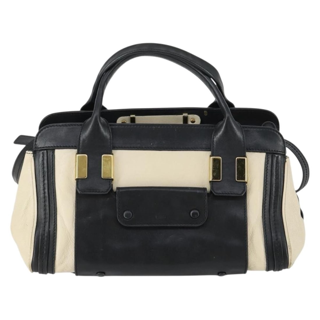 Chloe Alice White Leather Satchel Handbag 30cm Italy: Chloe Alice White Leather Satchel Handbag 30cm Italy The Chloe Alice Satchel is crafted from white leather and designed for women. This Italian-made satchel features a spacious interior and a structur