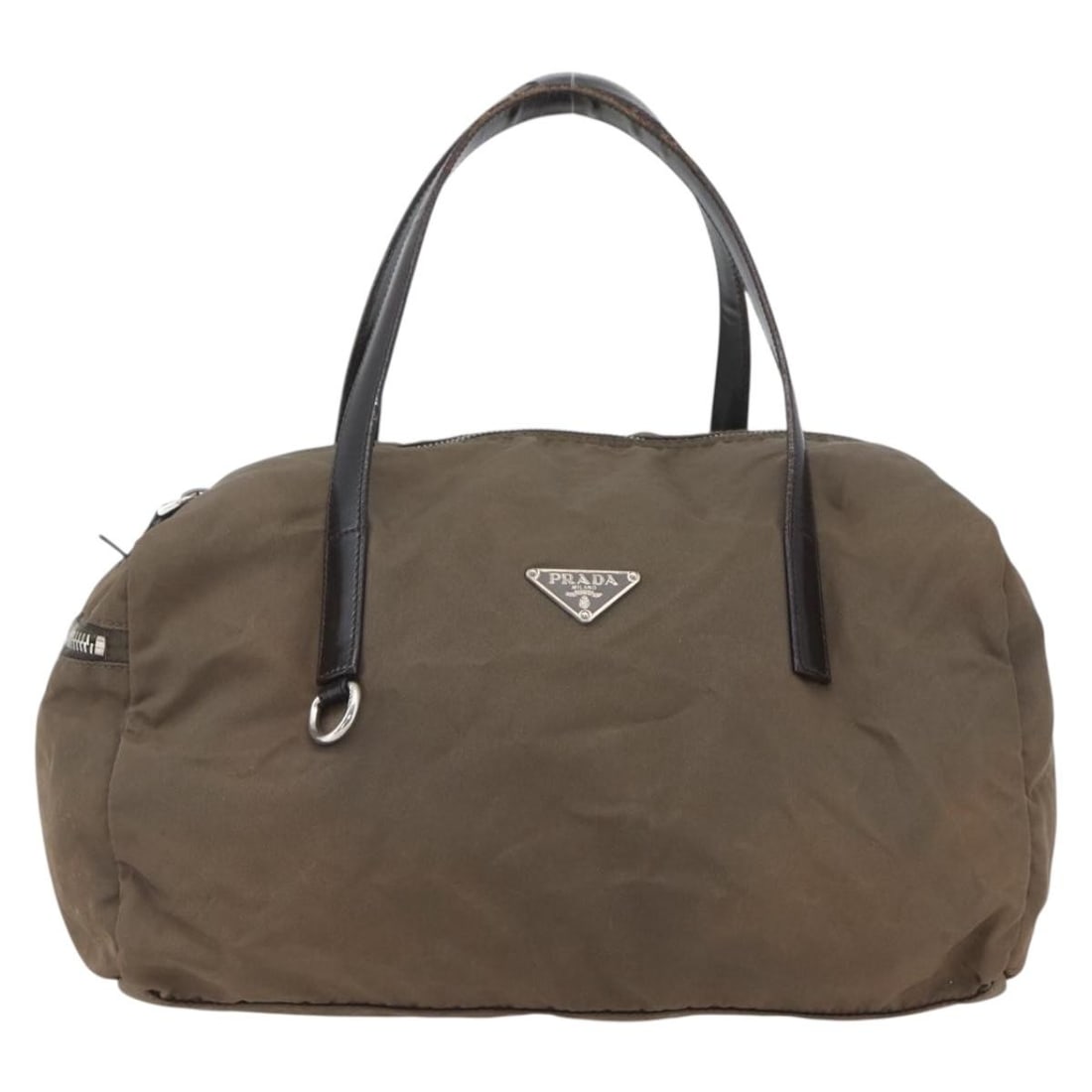 Prada Beige Nylon Boston Handbag Vintage 31cm x 16cm x 15cm (1 of 18)