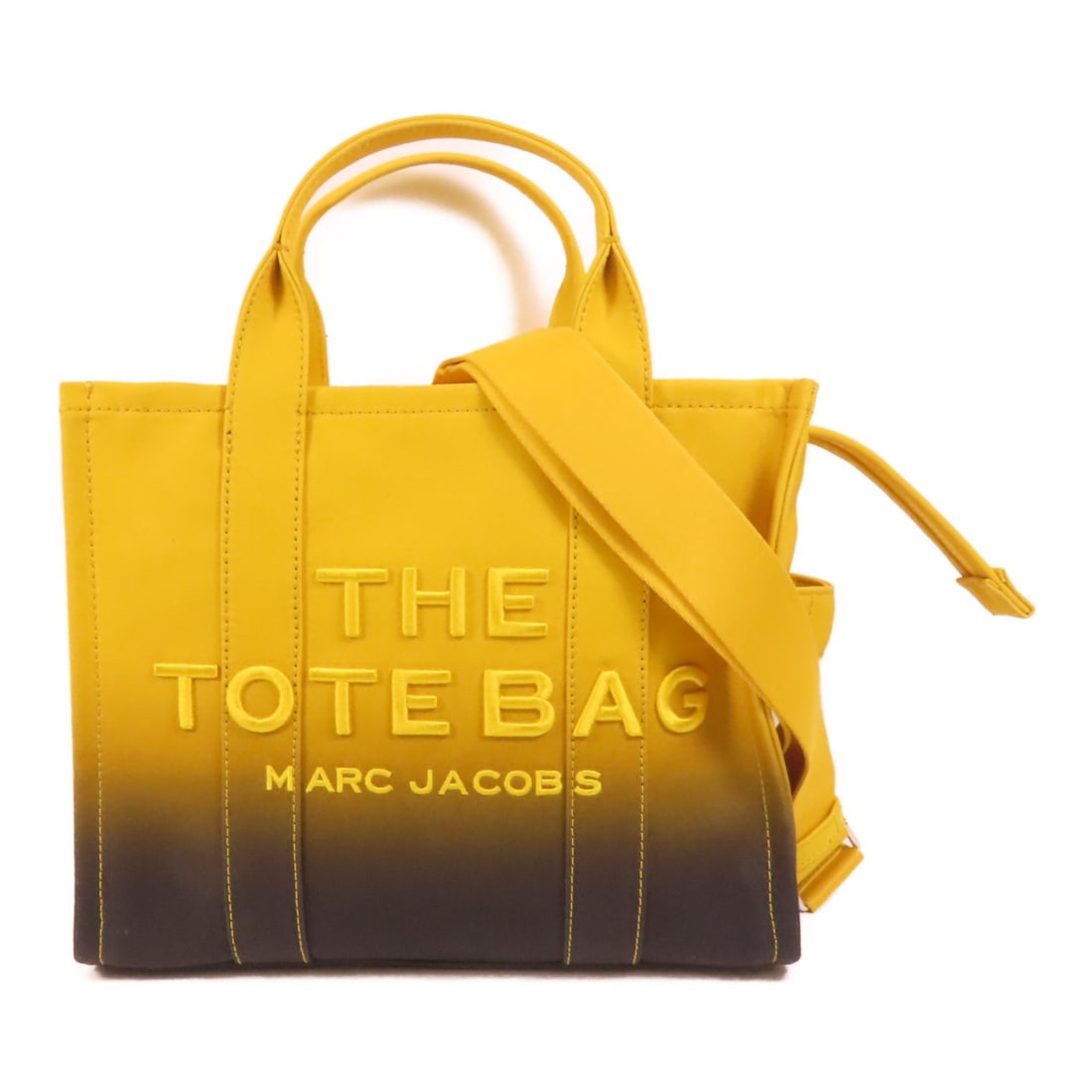 MARC JACOBS Canvas Yellow Two-Way Handbag with Silver Hardware (1 of 16)