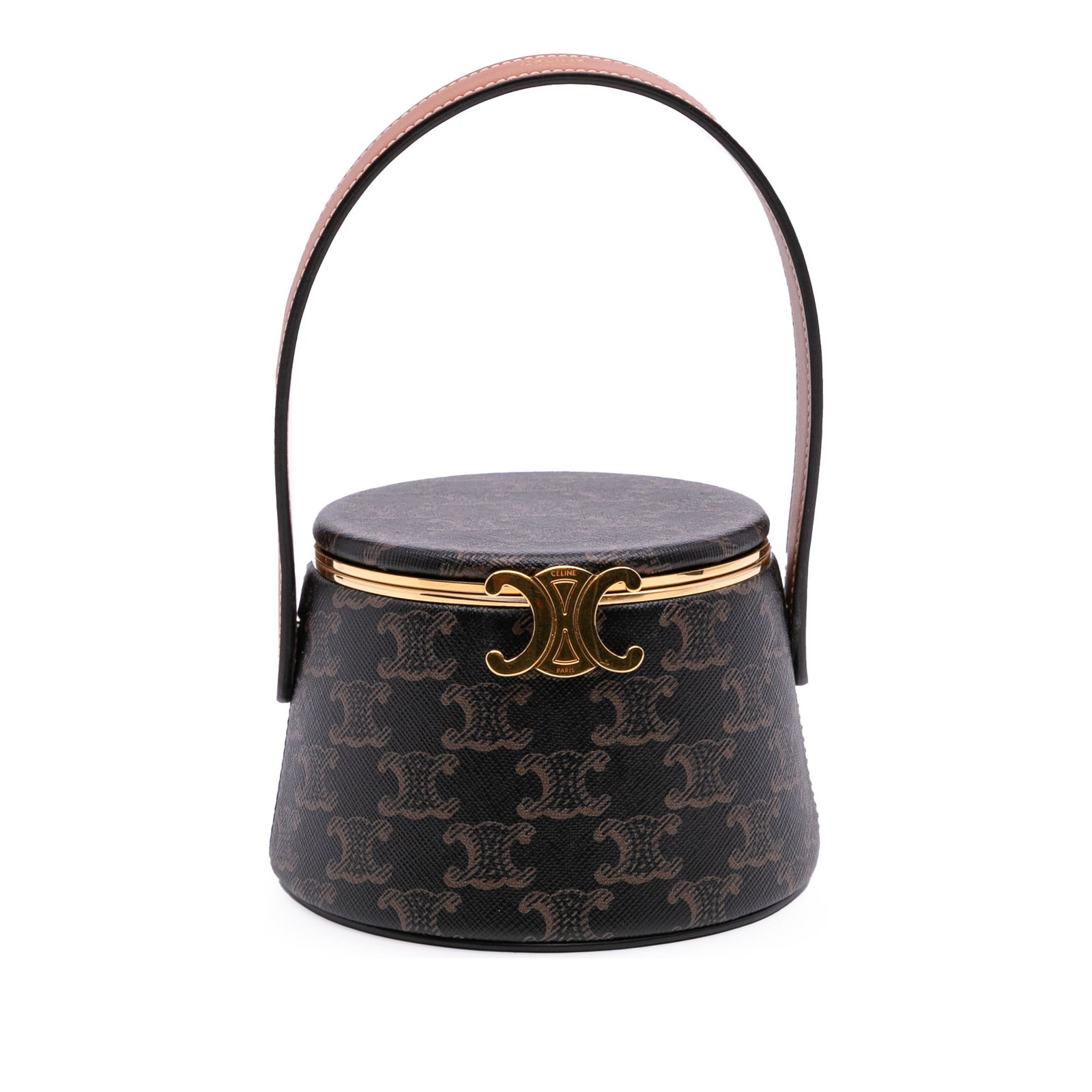 Celine Triomphe Nina Minaudiere Coated Canvas Bag Brown (1 of 11)