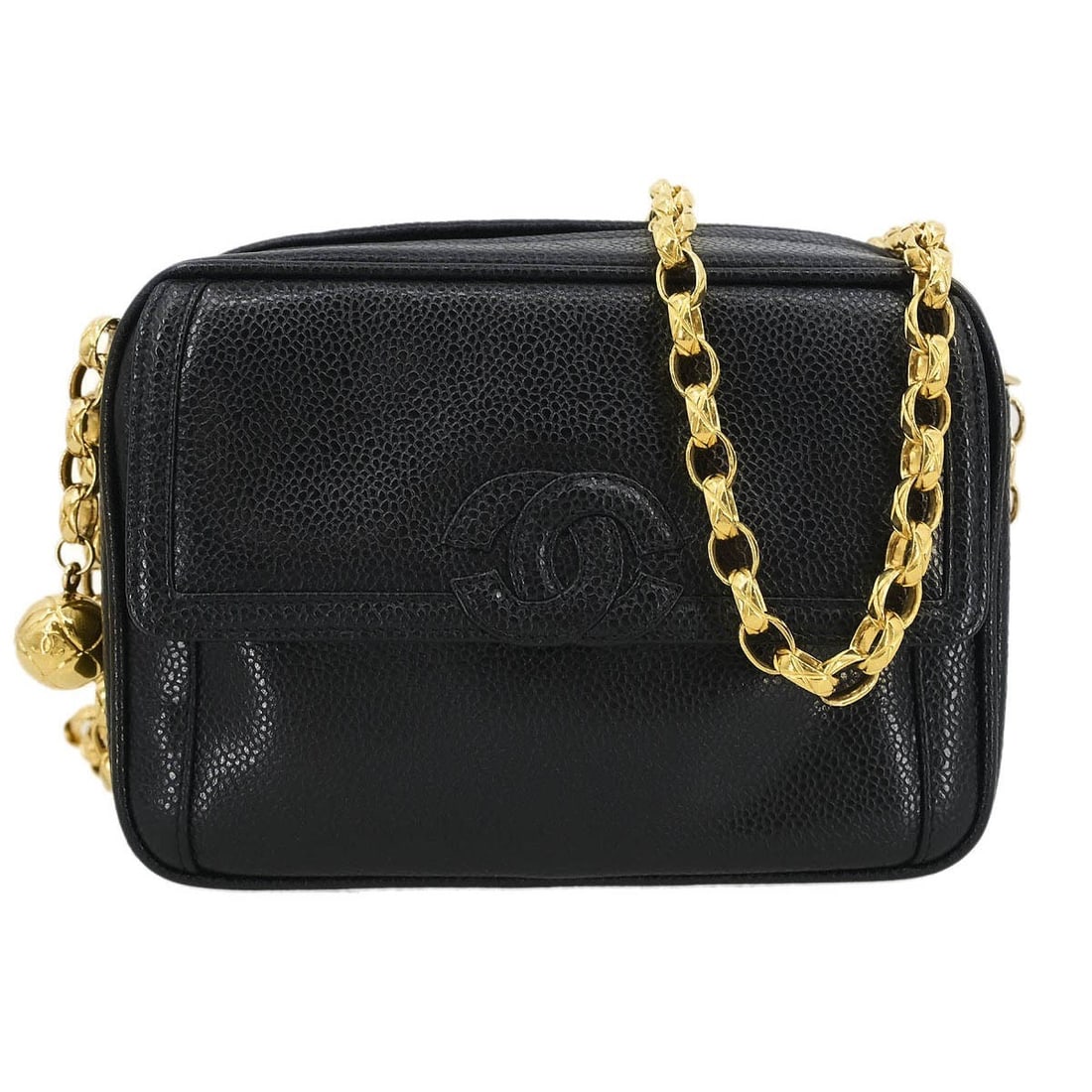 Chanel Black Calfskin Mini Camera Bag Crossbody: Chanel Black Calfskin Mini Camera Bag Crossbody This Chanel Black Calfskin Camera Bag Mini is a stylish and practical accessory for casual occasions. Crafted from high-quality leather, it features a z