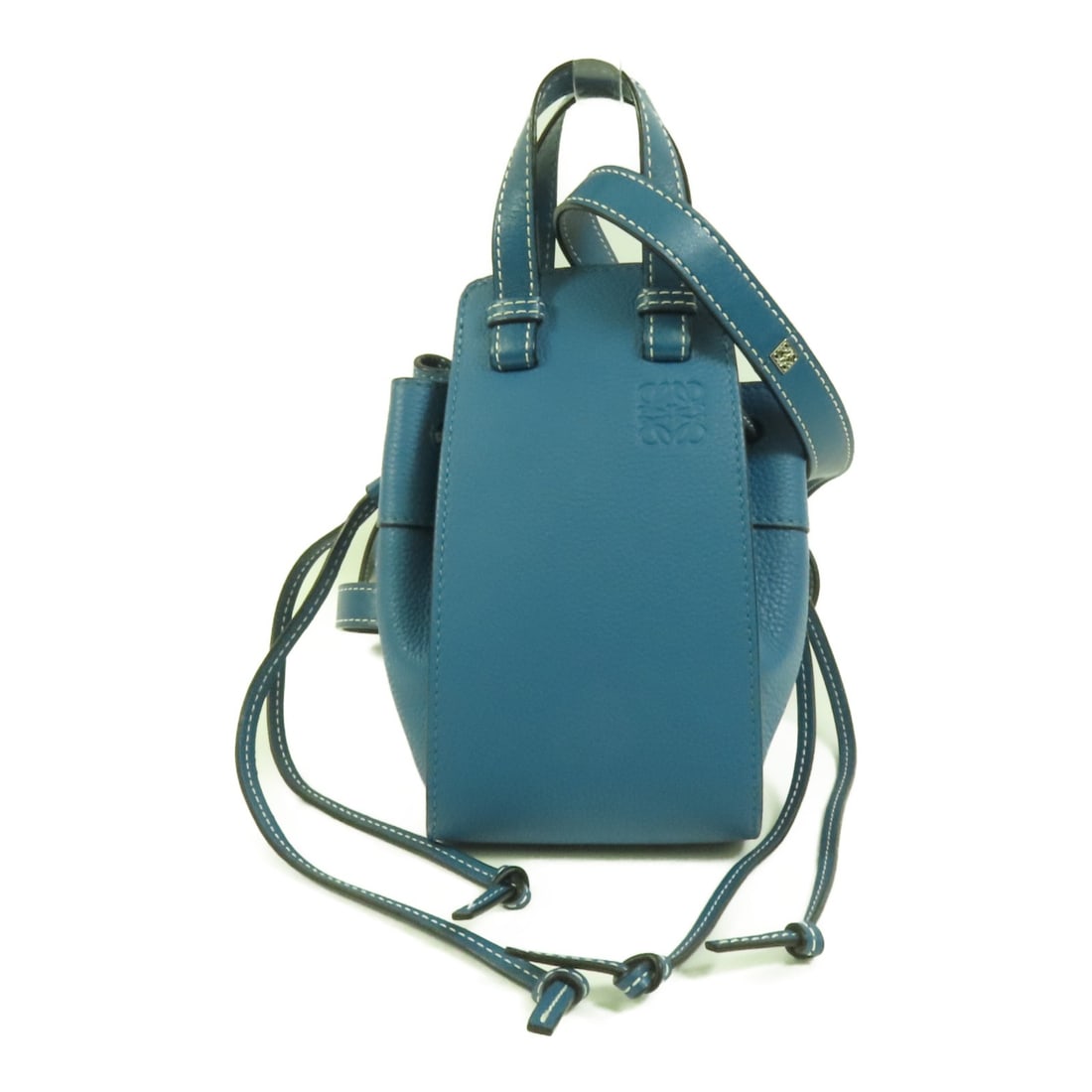 Mini Hammock Blue Calfskin 2way Shoulder Bag by Loewe with Silver Hardware (1 of 13)