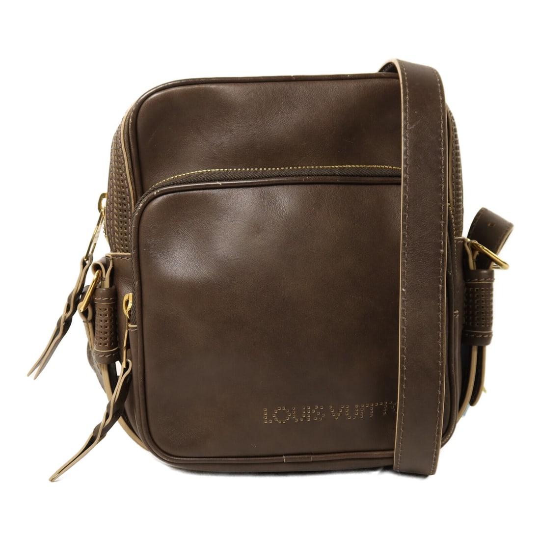 Louis Vuitton Bequia Brown Calfskin Trotter GM Shoulder Bag M95322: Louis Vuitton Bequia Brown Calfskin Trotter GM Shoulder Bag M95322 This Louis Vuitton Trotter GM shoulder bag is crafted from brown Bequia calfskin leather. The bag features a regular size and showcas