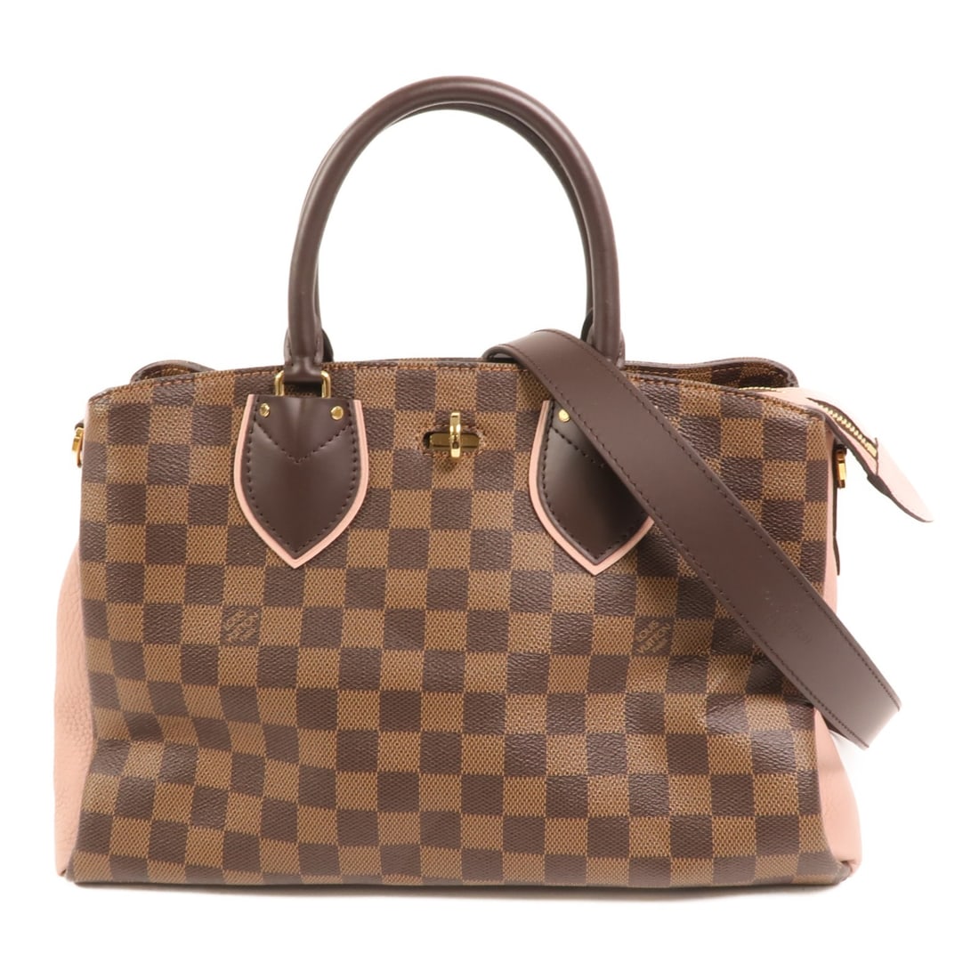 Louis Vuitton Normandy Damier Canvas Shoulder Bag Pink Brown GHW N41488 (1 of 16)