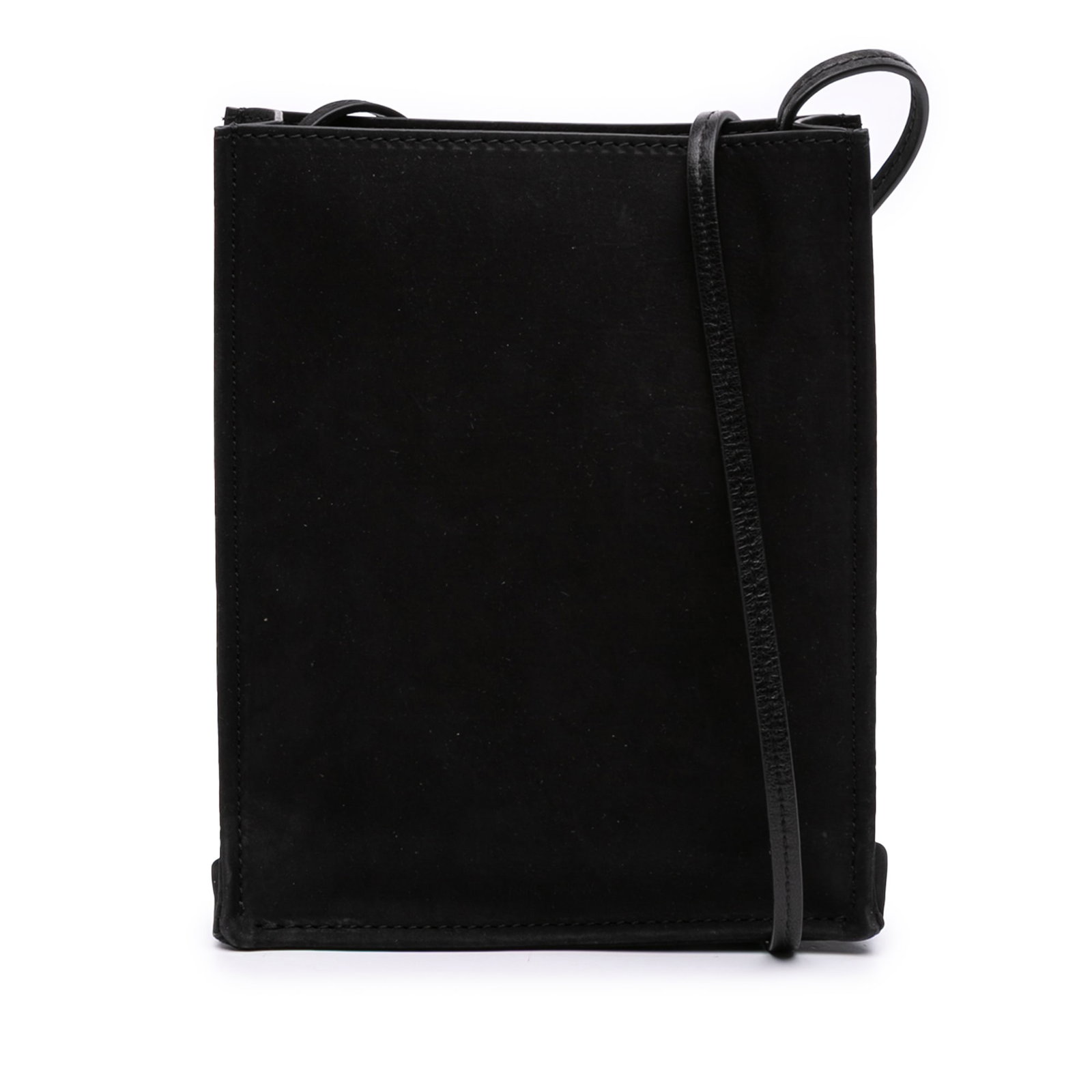 The Row Black Suede Small To Go Crossbody Bag: The Row Black Suede Small To Go Crossbody Bag The Row Small Suede To Go Crossbody is an elegant and stylish bag crafted from high-quality suede leather. This bag features a rolled strap design for com