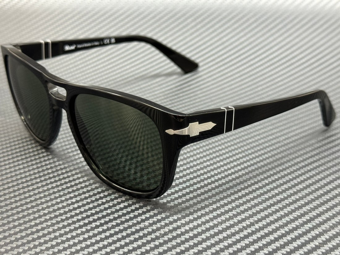 PERSOL PO3366S 95 31 Black Green Unisex Sunglasses with Authenticity Certificate (1 of 5)