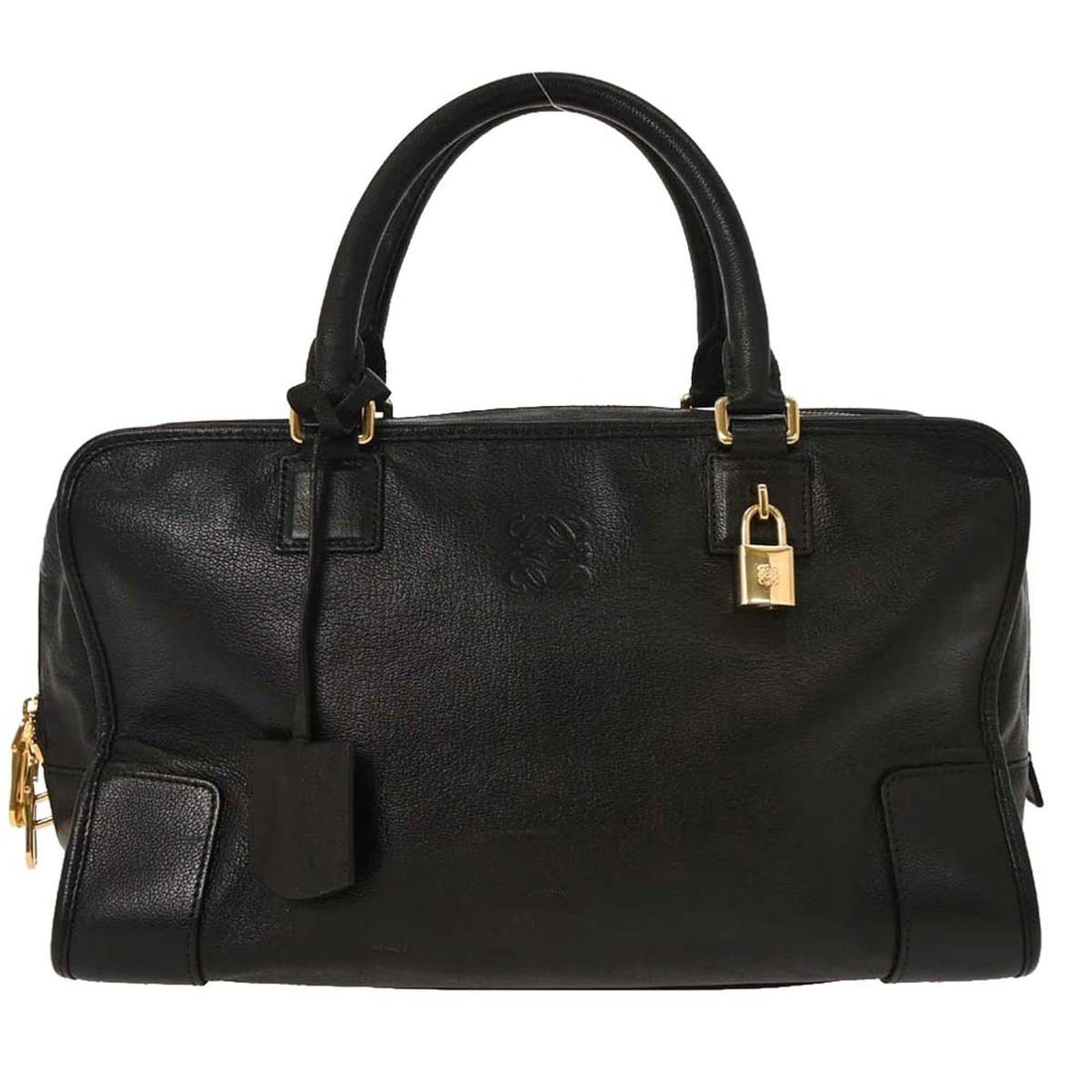 Loewe Amazona Black Leather Handbag Spain 36cm (1 of 10)