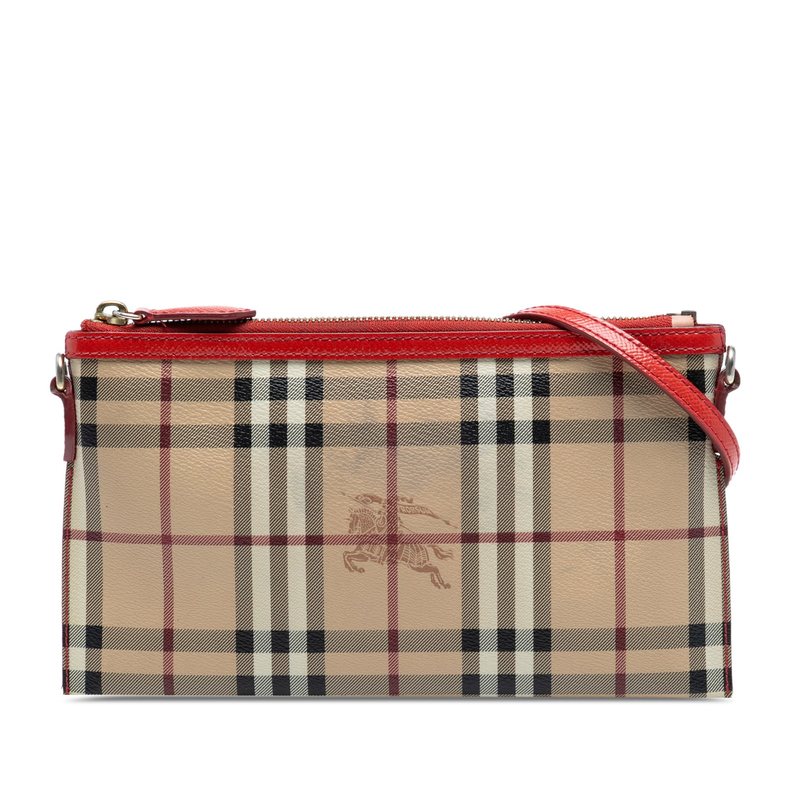 Burberry Peyton Crossbody Bag Haymarket Check Coated Canvas (1 of 7)