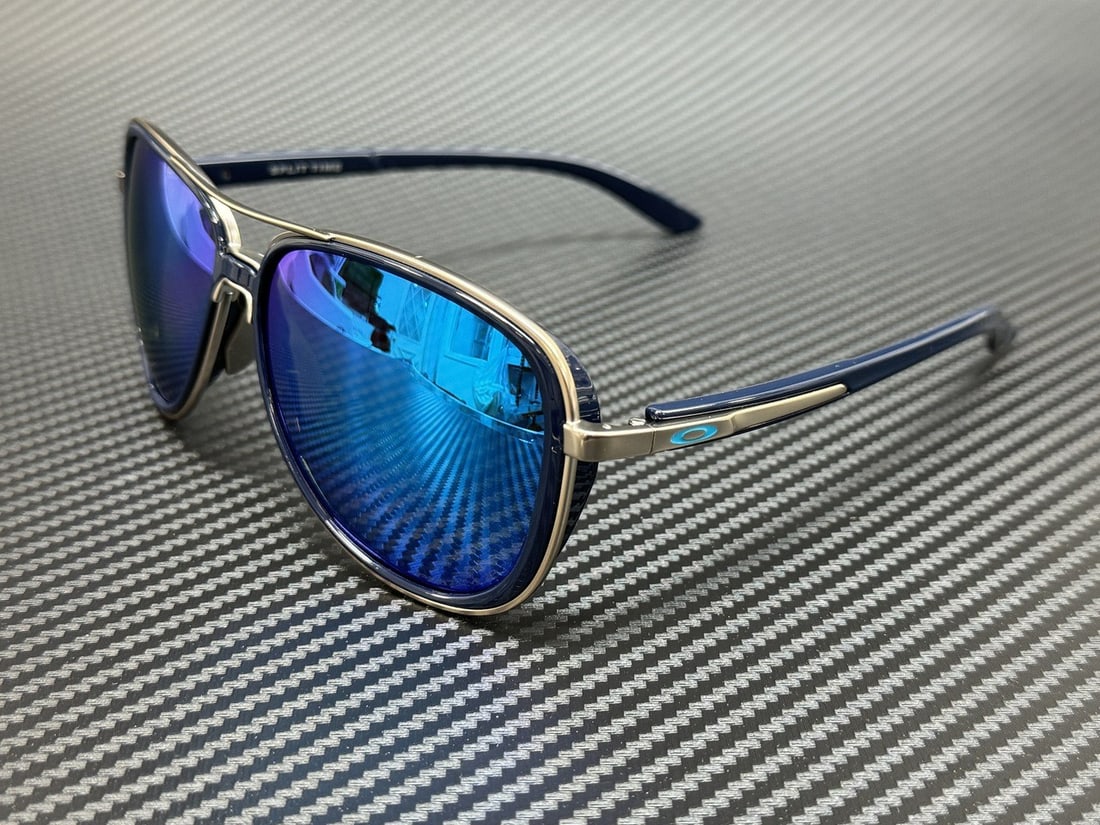 Oakley Split Time OO4129 07 Navy Blue Prizm Sapphire Polarized Sunglasses (1 of 5)
