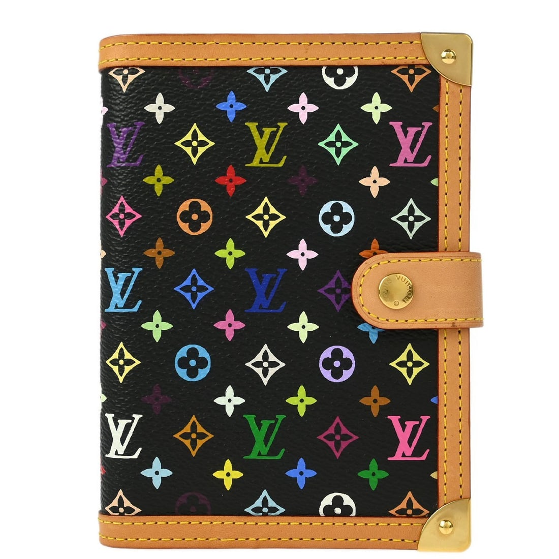 Louis Vuitton Black Multicolor Monogram PM Agenda Notebook Cover (1 of 7)