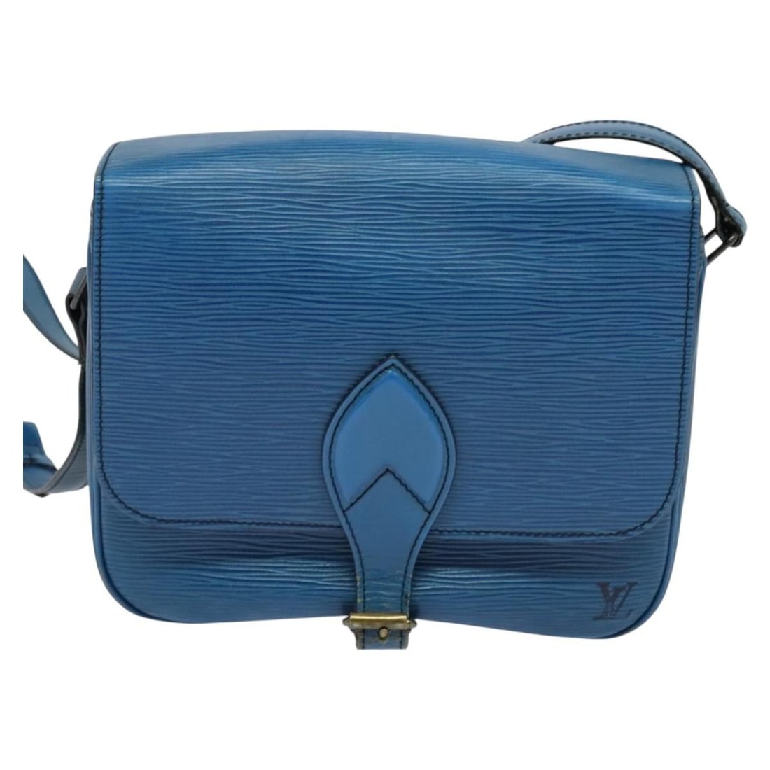 Blue Epi Leather Cartouchiere Shoulder Bag by Louis Vuitton: Blue Epi Leather Cartouchiere Shoulder Bag by Louis Vuitton This Louis Vuitton Cartouchiere handbag is crafted from blue Epi leather and designed for women. Made in France, the bag features a structur