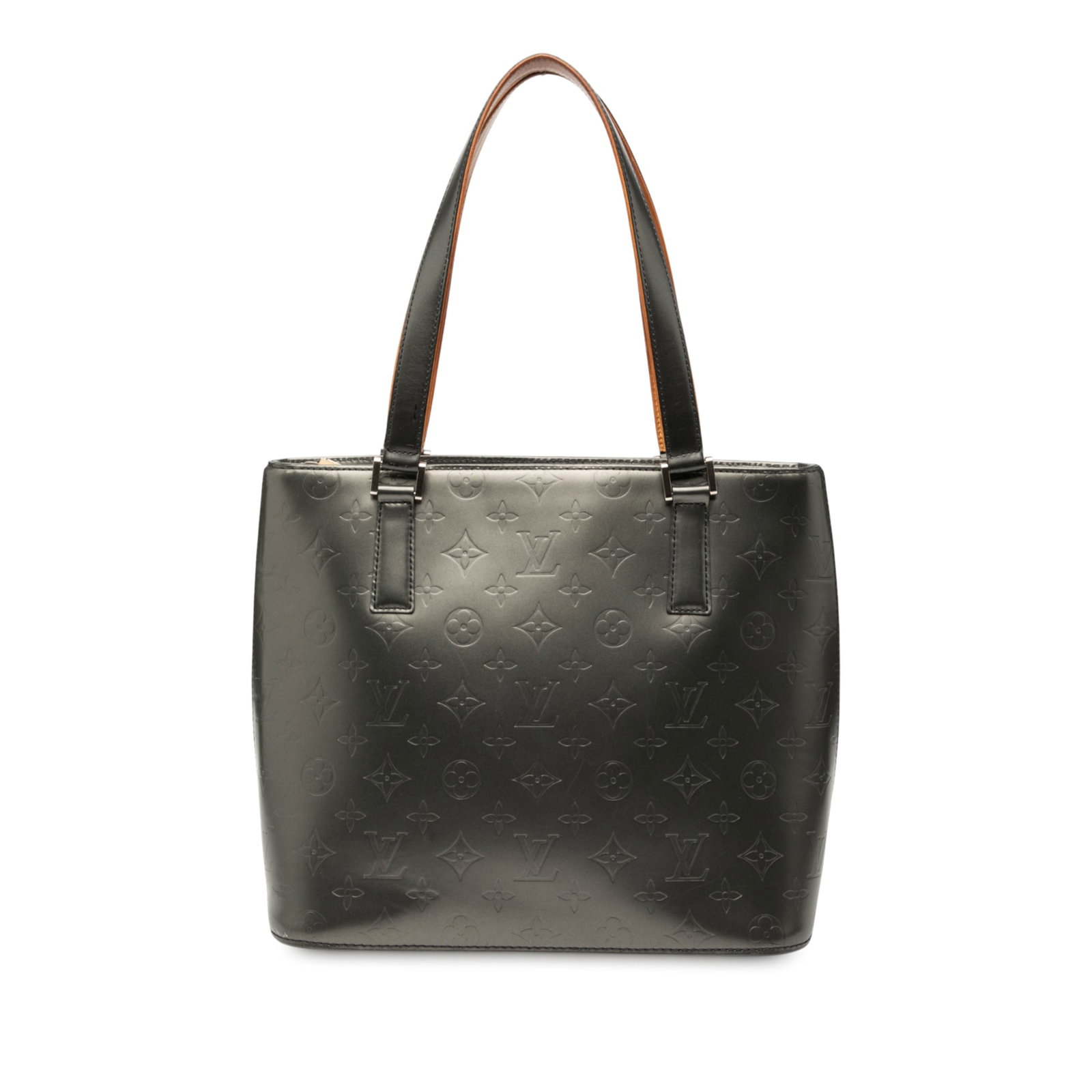 Louis Vuitton Stockton Monogram Mat Gray Leather Tote Bag (1 of 8)