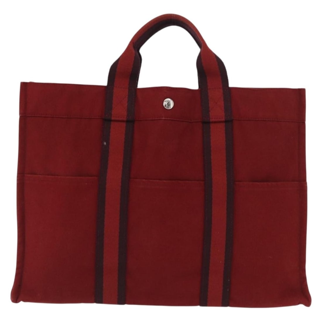 Red Canvas Fourre Tout Tote Bag by Hermes 42cm (1 of 18)