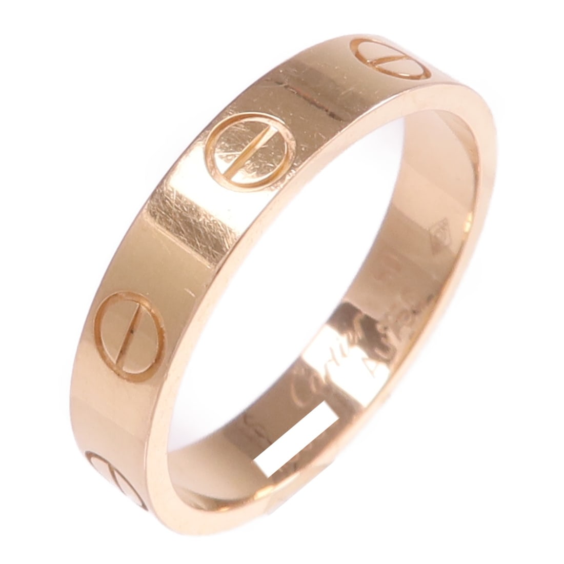 Cartier Mini Love Pink Gold Ring Size 5.25 Womens Jewelry (1 of 9)