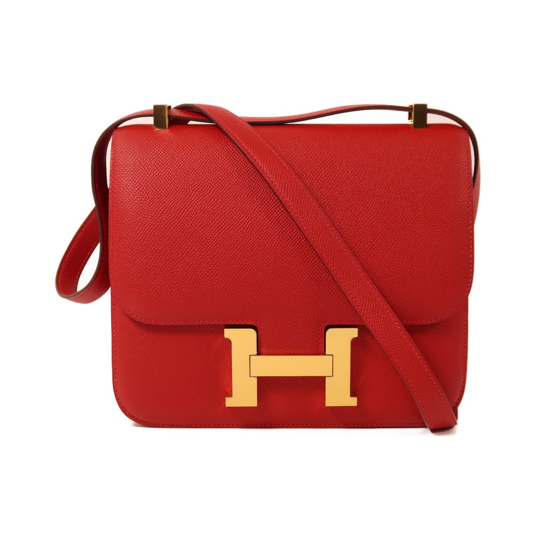Hermes Constance 24 Red Epsom Leather Shoulder Bag with Gold Hardware (1 of 14)