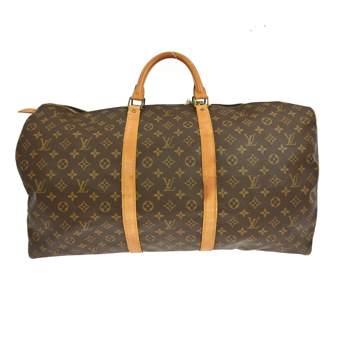Louis Vuitton Monogram Canvas Keepall Travel Bag 60cm: Louis Vuitton Monogram Canvas Keepall Travel Bag 60cm Louis Vuitton Keepall is a unisex travel bag crafted from durable brown monogram canvas. It features spacious dimensions suitable for extended tri