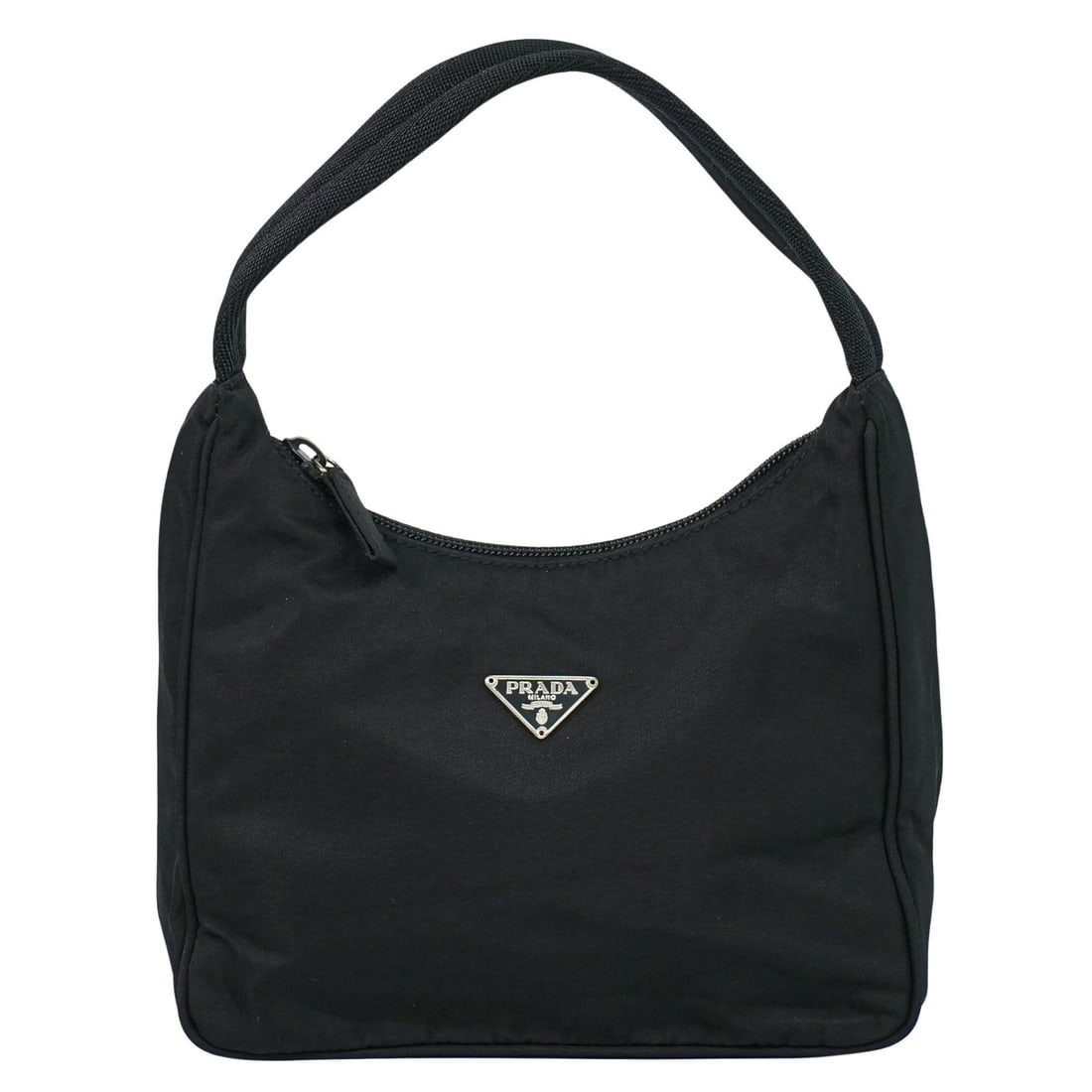 Black Nylon Prada Hobo Bag 20cm by 15cm by 7cm Italy Made (1 of 18)