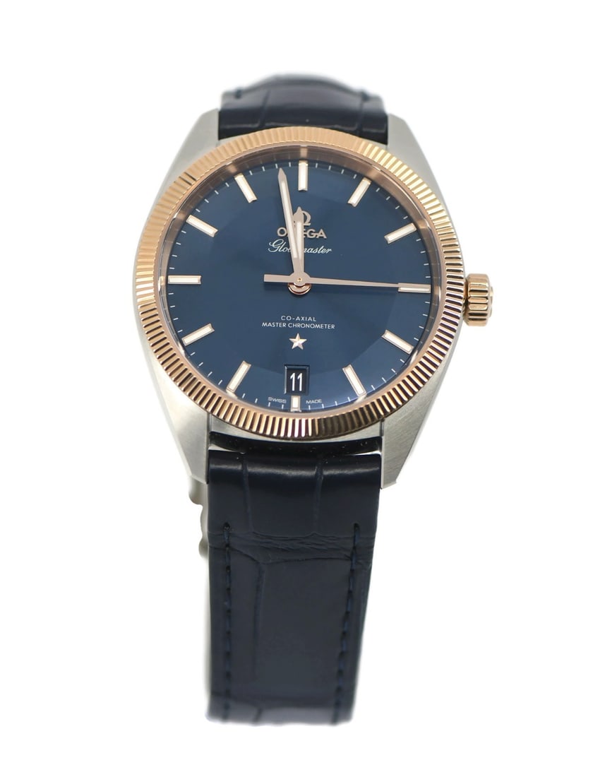 OMEGA Globemaster 18K Stainless Steel Automatic Watch 39mm Blue Dial with Box and Papers (1 of 6)
