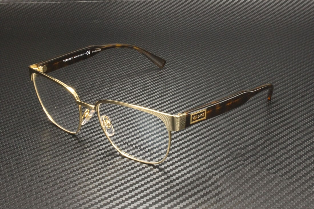 Versace VE1264 1460 Gold Square Eyeglasses 54mm with Case (1 of 4)