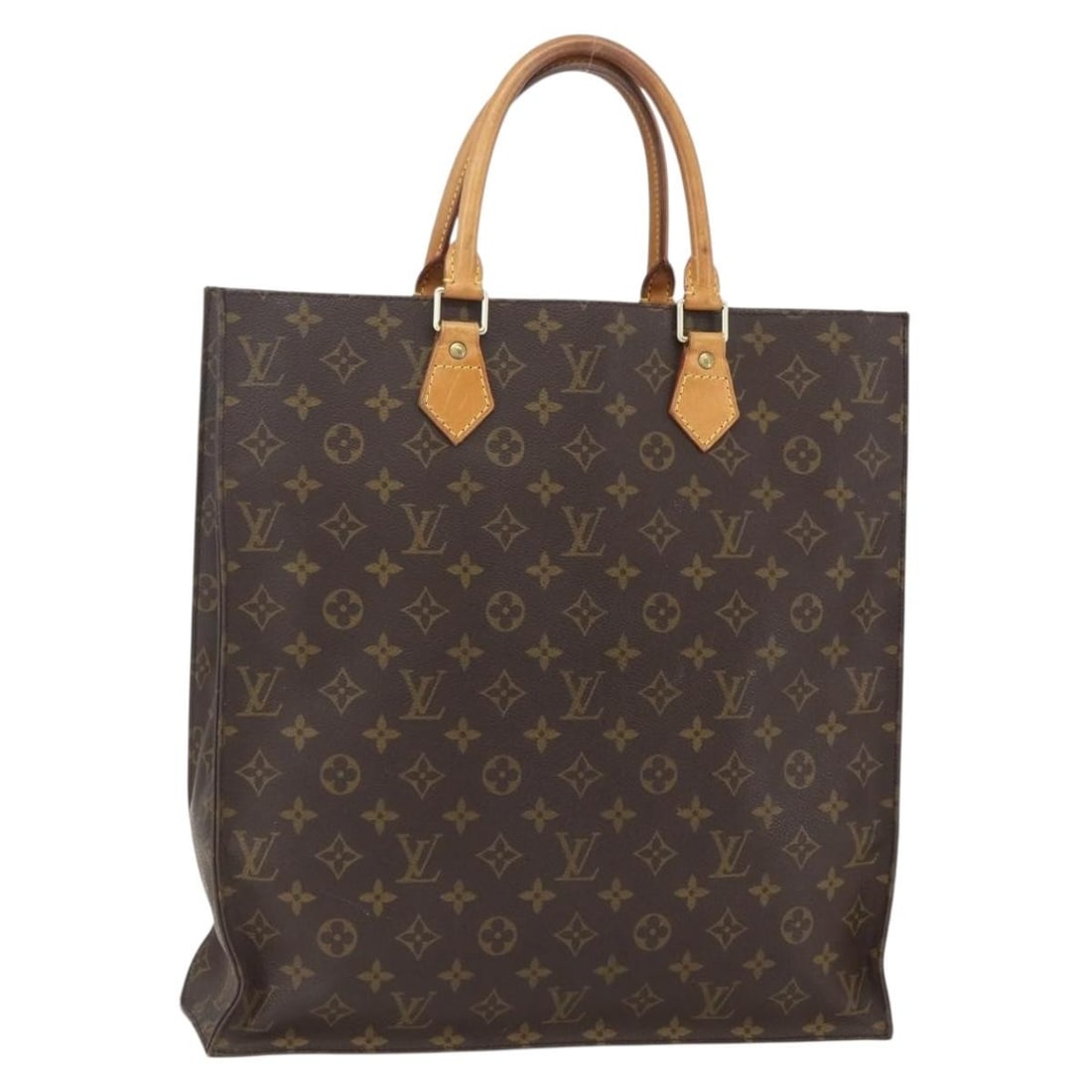 Louis Vuitton Monogram Canvas Sac Plat M51140 Tote Bag from France: Louis Vuitton Monogram Canvas Sac Plat M51140 Tote Bag from France This Louis Vuitton Monogram Sac Plat handbag is crafted from the brand's signature monogram canvas and was made in France. The bag fe