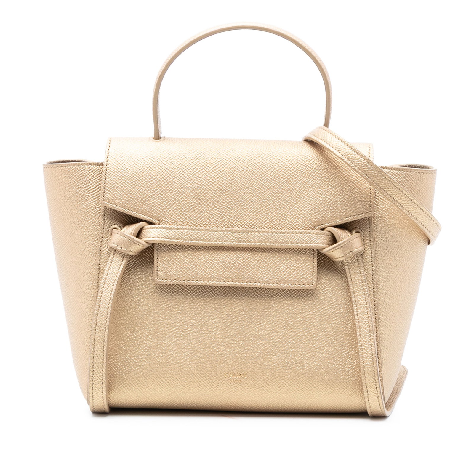 Celine Nano Belt Bag in Grained Calfskin Leather Gold Tone (1 of 8)