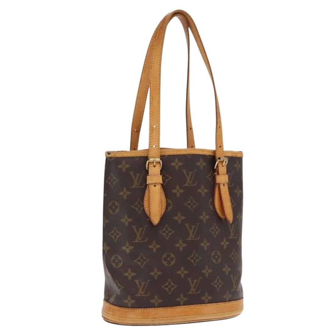 Louis Vuitton Bucket PM Monogram Canvas Shoulder Bag M42238 USA: Louis Vuitton Bucket PM Monogram Canvas Shoulder Bag M42238 USA This is a Louis Vuitton Monogram Bucket PM shoulder bag crafted from monogram canvas. The bag features a classic monogram pattern with a