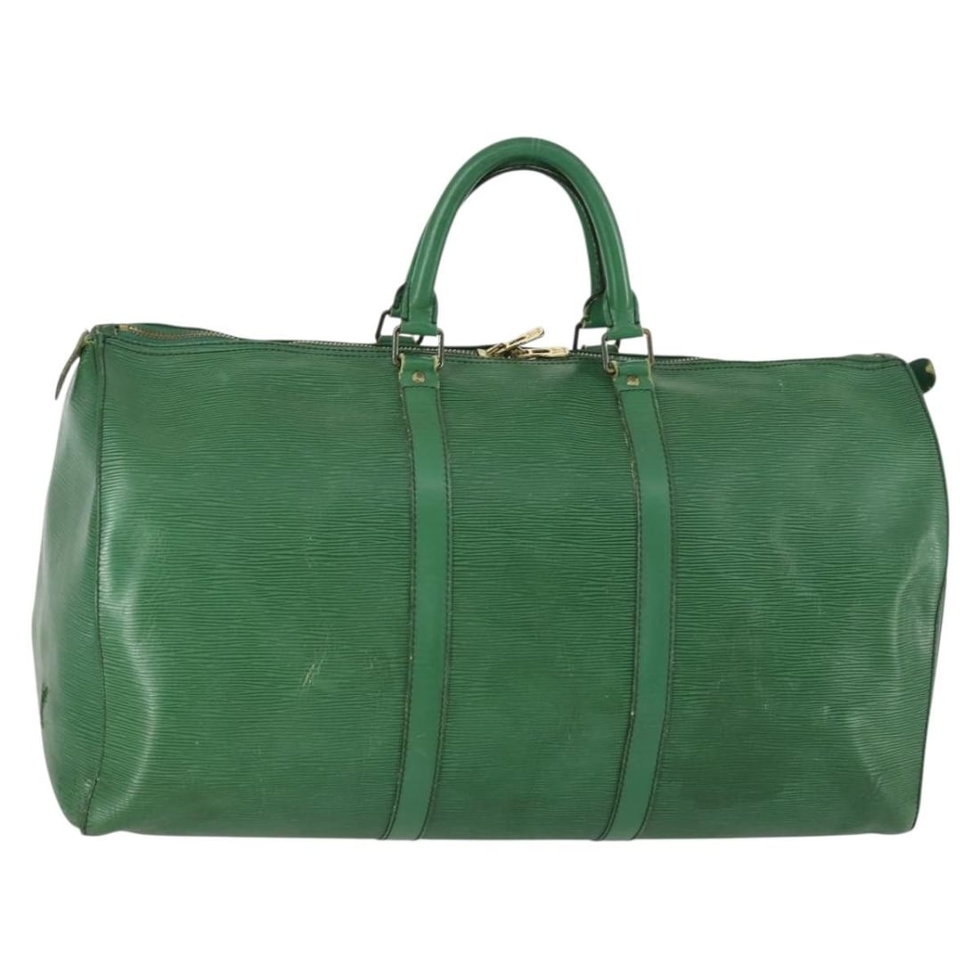 Louis Vuitton Epi Leather Keepall 50 Green Boston Travel Bag M42964: Louis Vuitton Epi Leather Keepall 50 Green Boston Travel Bag M42964 This Louis Vuitton Epi Keepall 50 Boston Bag features a green Epi leather exterior and is identified by model number M42964. The bag
