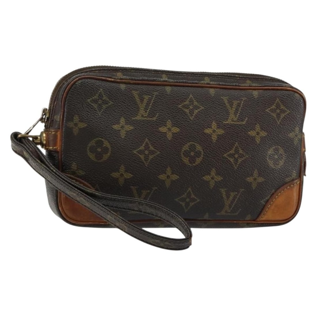 LOUIS VUITTON Monogram Marly Dragonne PM Clutch Bag M51827 Authentic France: LOUIS VUITTON Monogram Marly Dragonne PM Clutch Bag M51827 Authentic France This authentic Louis Vuitton Monogram Marly Dragonne PM Clutch Bag is a stylish accessory crafted in France. Made from durab