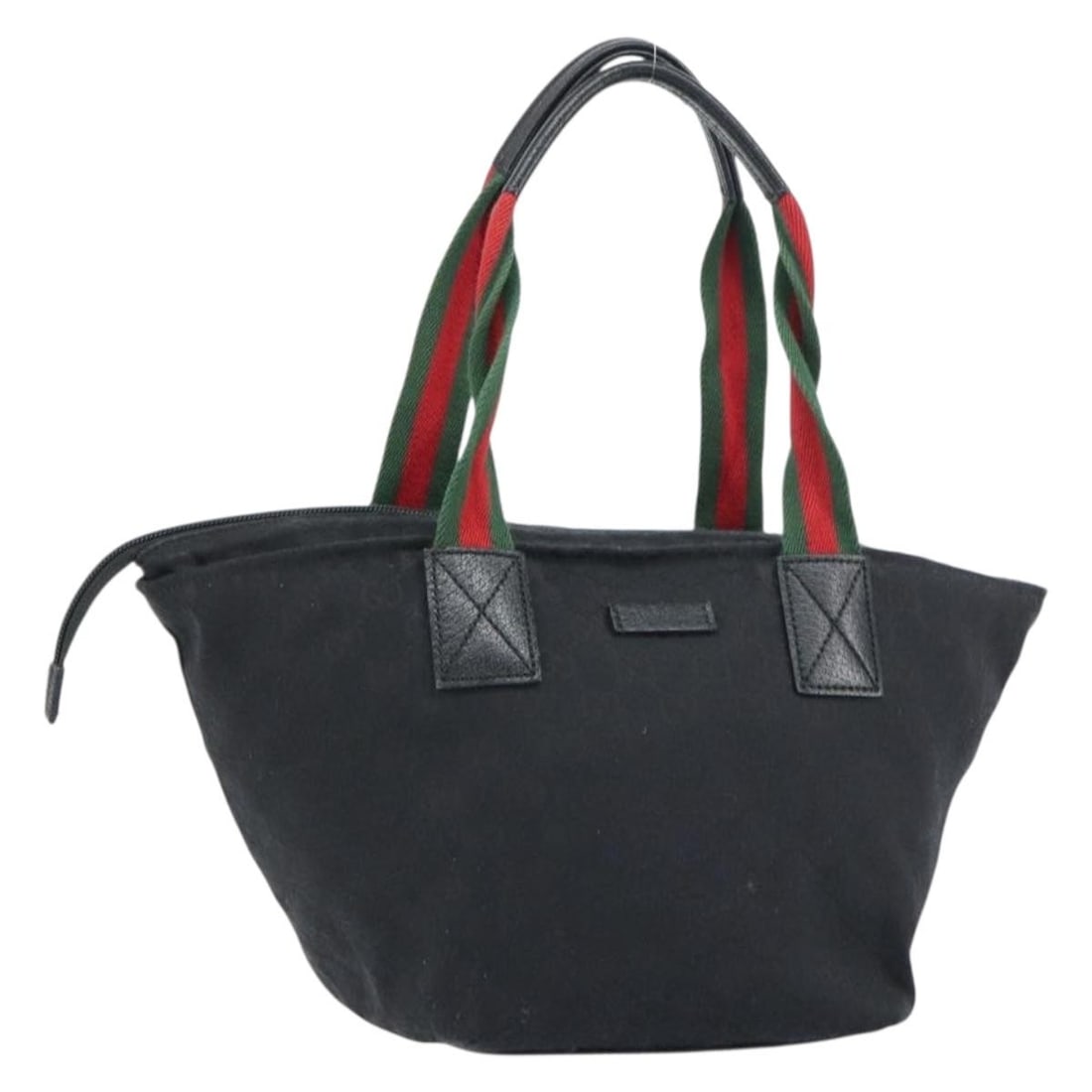 GUCCI GG Canvas Web Sherry Line Hand Bag Black Red Green Authentic Italy (1 of 18)
