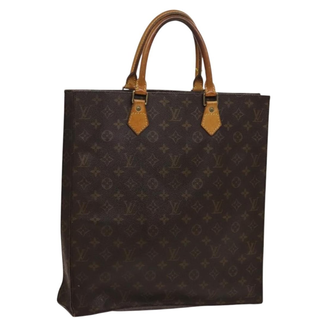 Louis Vuitton Sac Plat Monogram Canvas Tote Bag M51140 France: Louis Vuitton Sac Plat Monogram Canvas Tote Bag M51140 France This Louis Vuitton Monogram Sac Plat handbag is crafted from signature monogram canvas and designed for women. The bag was made in France