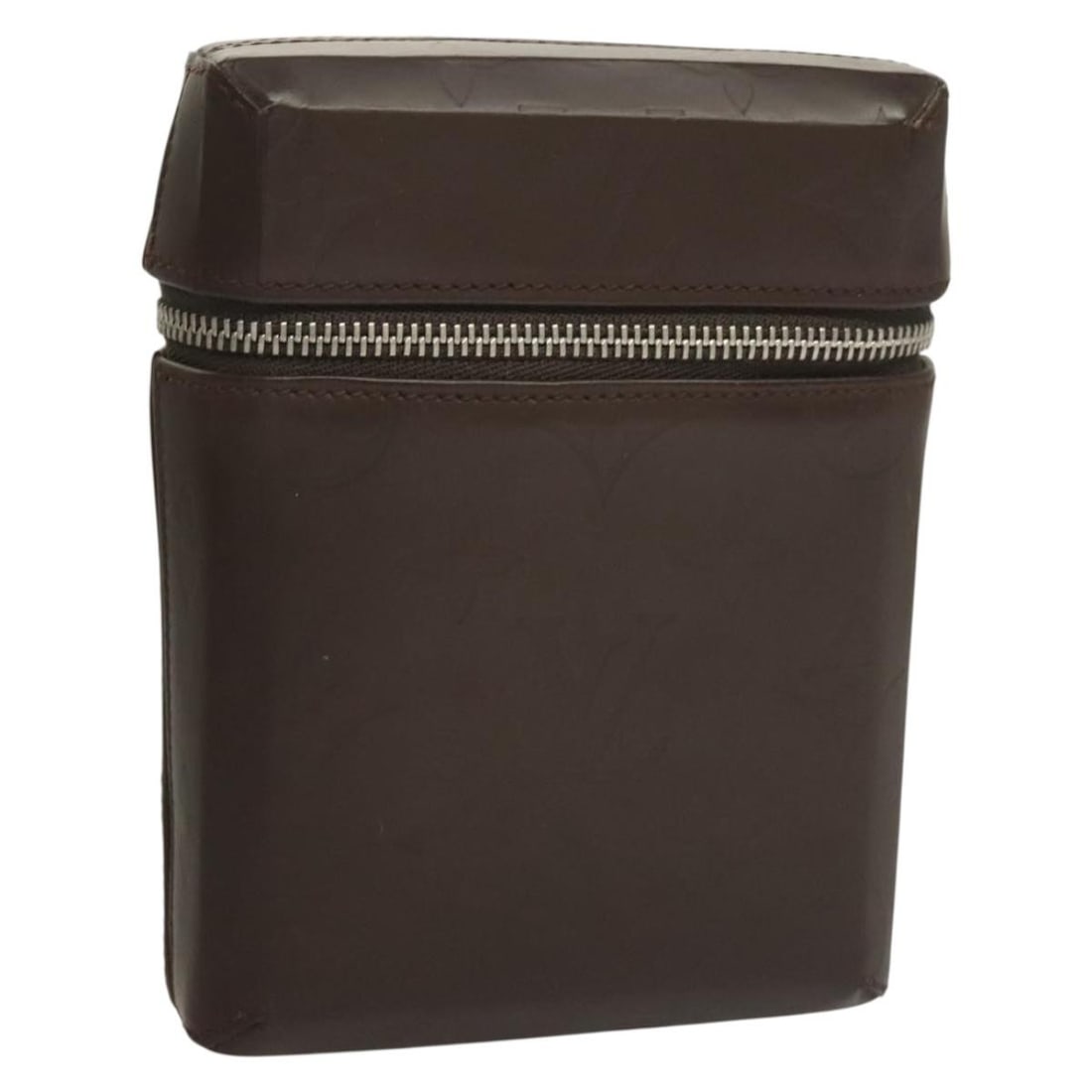 LOUIS VUITTON Monogram Lace Ray Pouch M46550 Brown Patent Leather Spain (1 of 18)