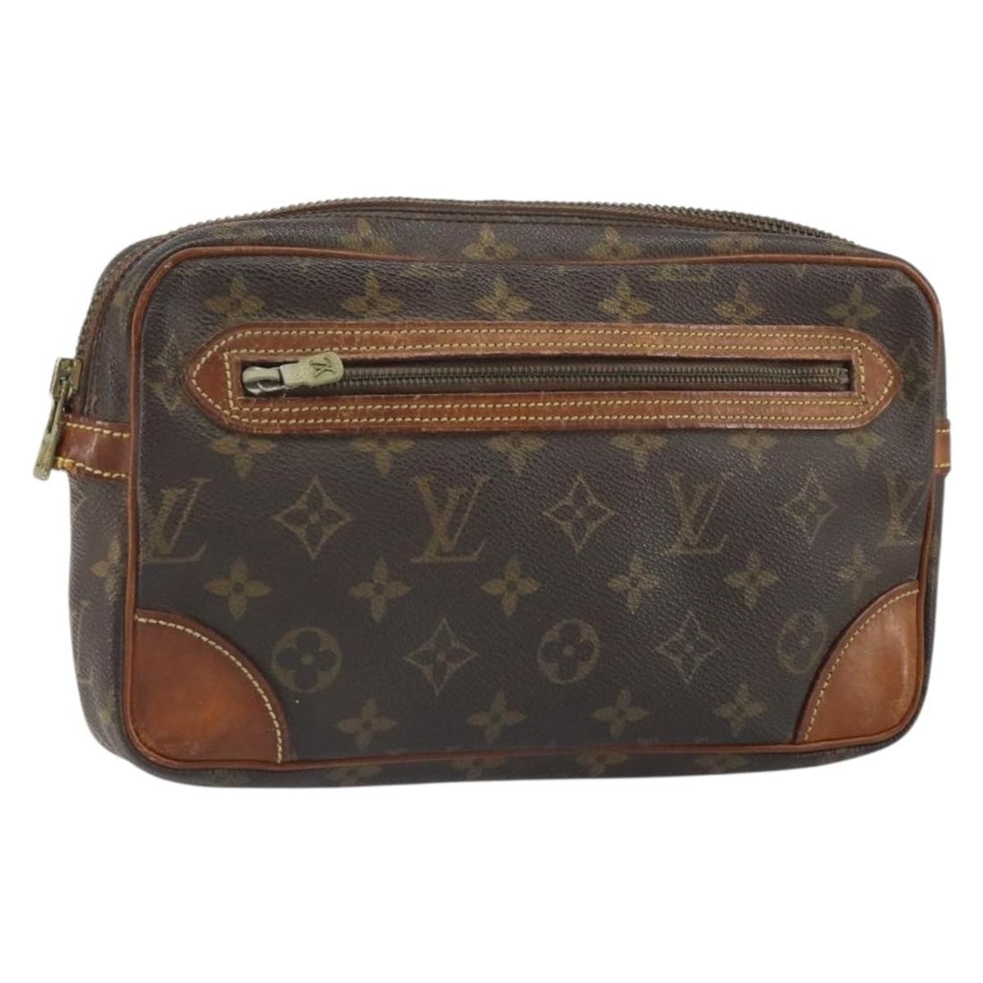 Monogram Canvas Marly Dragonne GM Clutch by Louis Vuitton M51825: Monogram Canvas Marly Dragonne GM Clutch by Louis Vuitton M51825 This is a Louis Vuitton Monogram Marly Dragonne GM clutch bag crafted from signature monogram canvas. The bag was made in France and fe