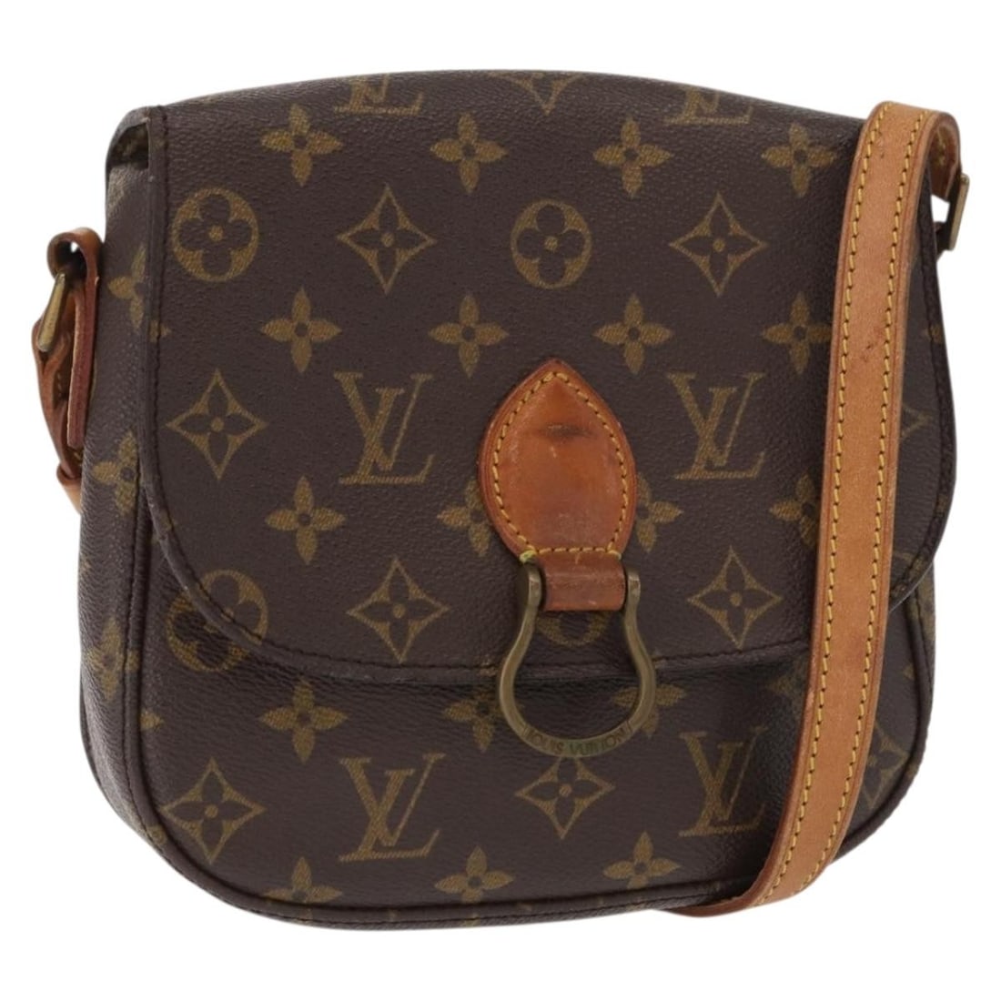 Monogram Canvas Saint Cloud MM Shoulder Bag by Louis Vuitton M51243: Monogram Canvas Saint Cloud MM Shoulder Bag by Louis Vuitton M51243 This Louis Vuitton Monogram Saint Cloud MM shoulder bag features the signature Monogram canvas exterior, crafted in France. The bag
